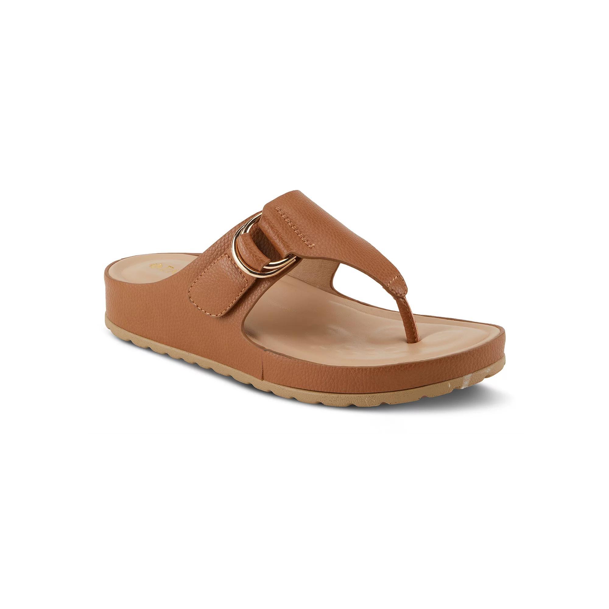 Patrizia Rozeta Women's Thong Sandals, Size: 38, Camel Product Image