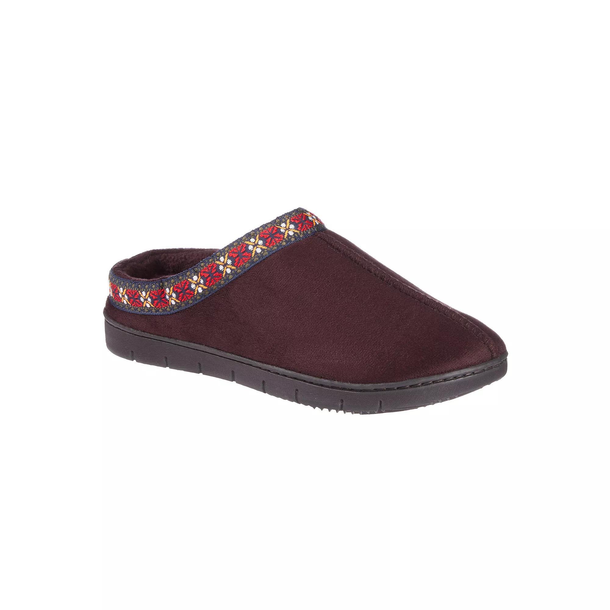 isotoner Clara Microsuede Memory Foam Women's Clog Slippers, Size: Small, Raisin Product Image