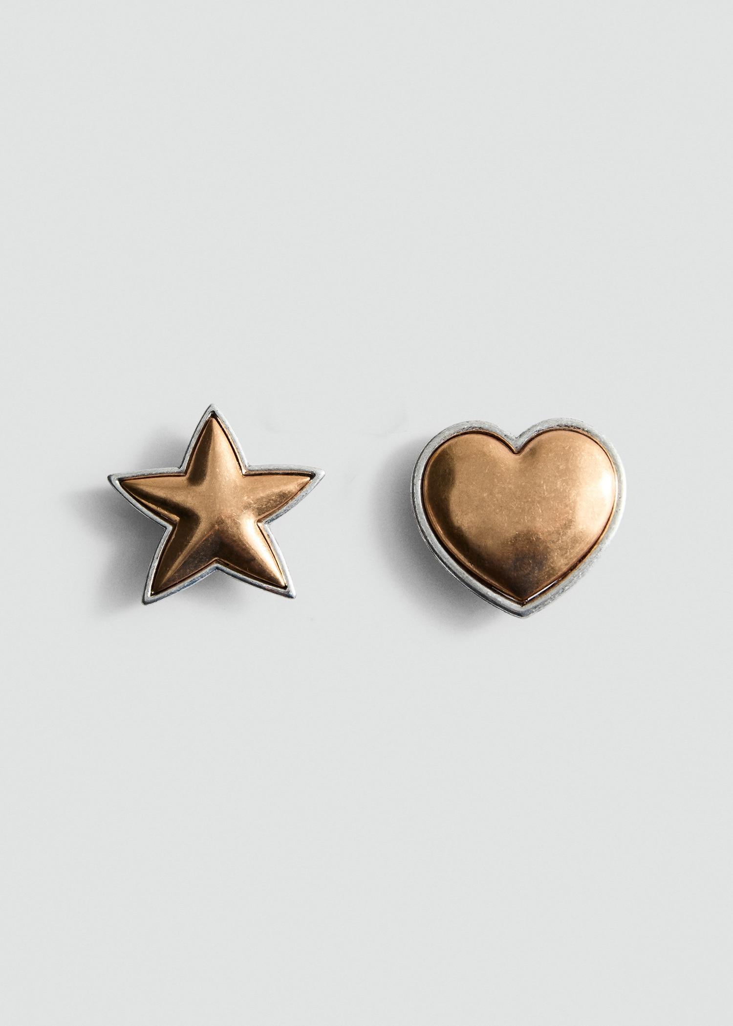 Combined-shape earrings - Women | MANGO USA Product Image