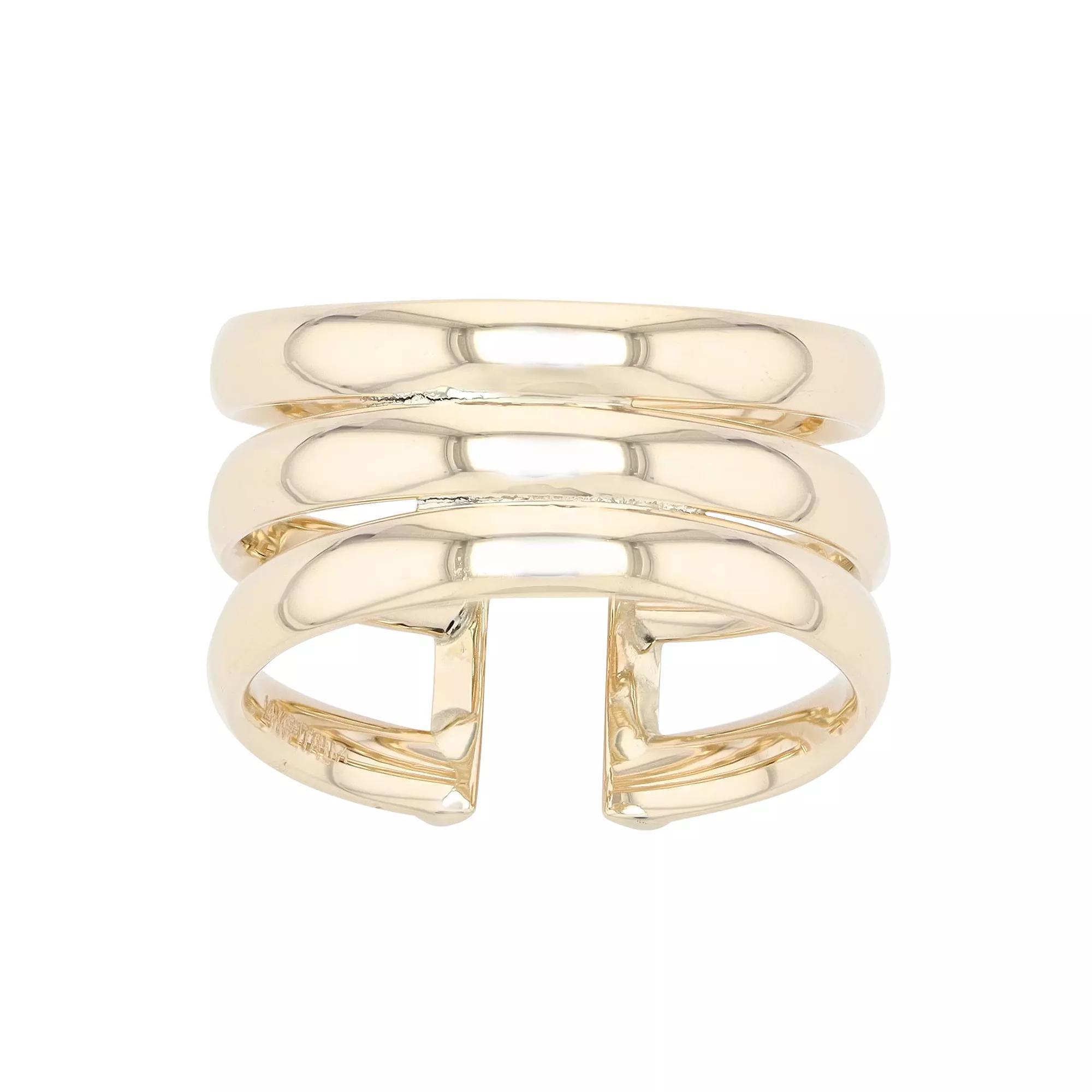 Au Naturale 14k Yellow Gold Triple Open Band Ring, Women's, Size: 8, 14k Gold Product Image