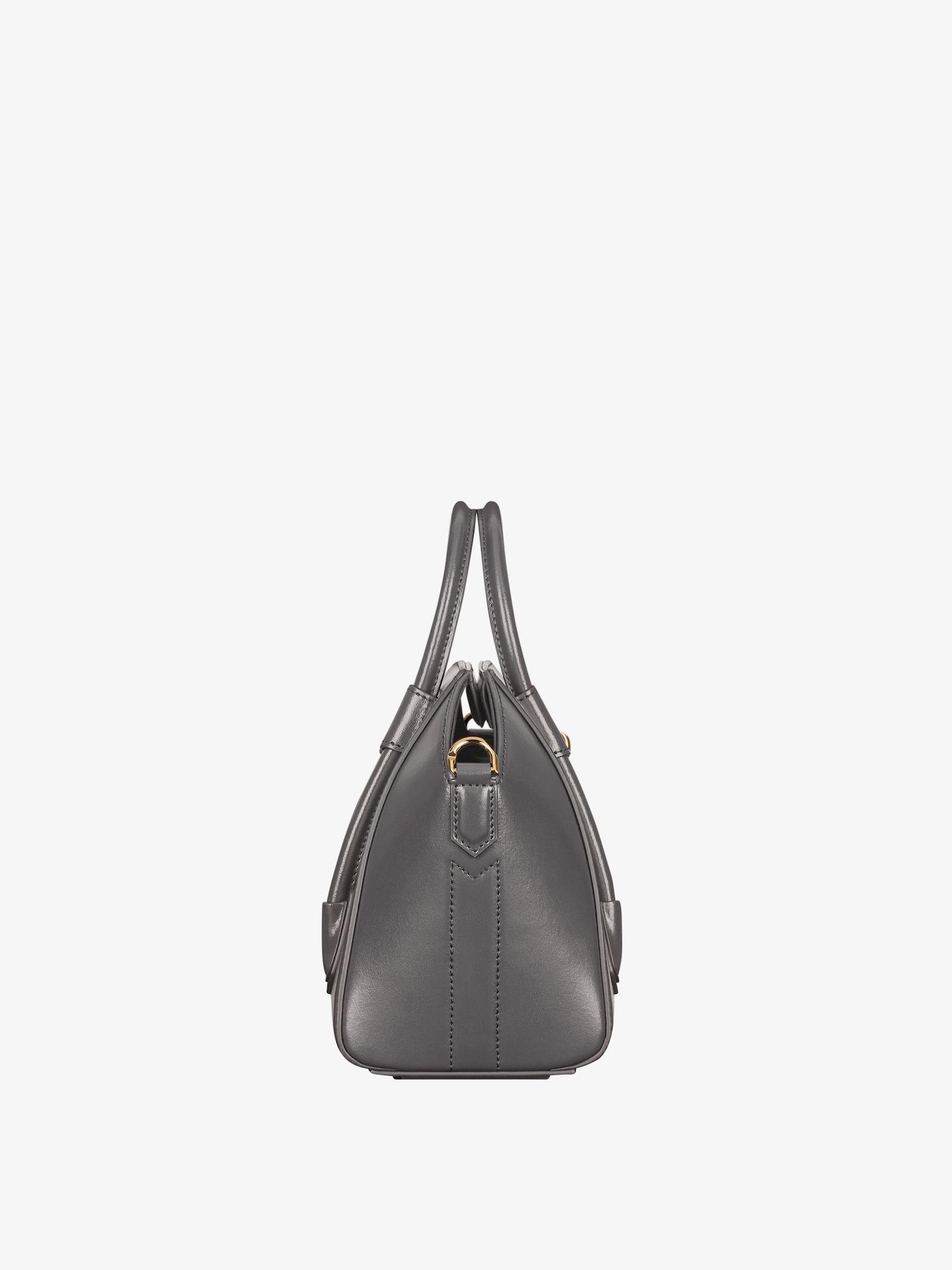 Mini Antigona Lock bag in Box leather Product Image