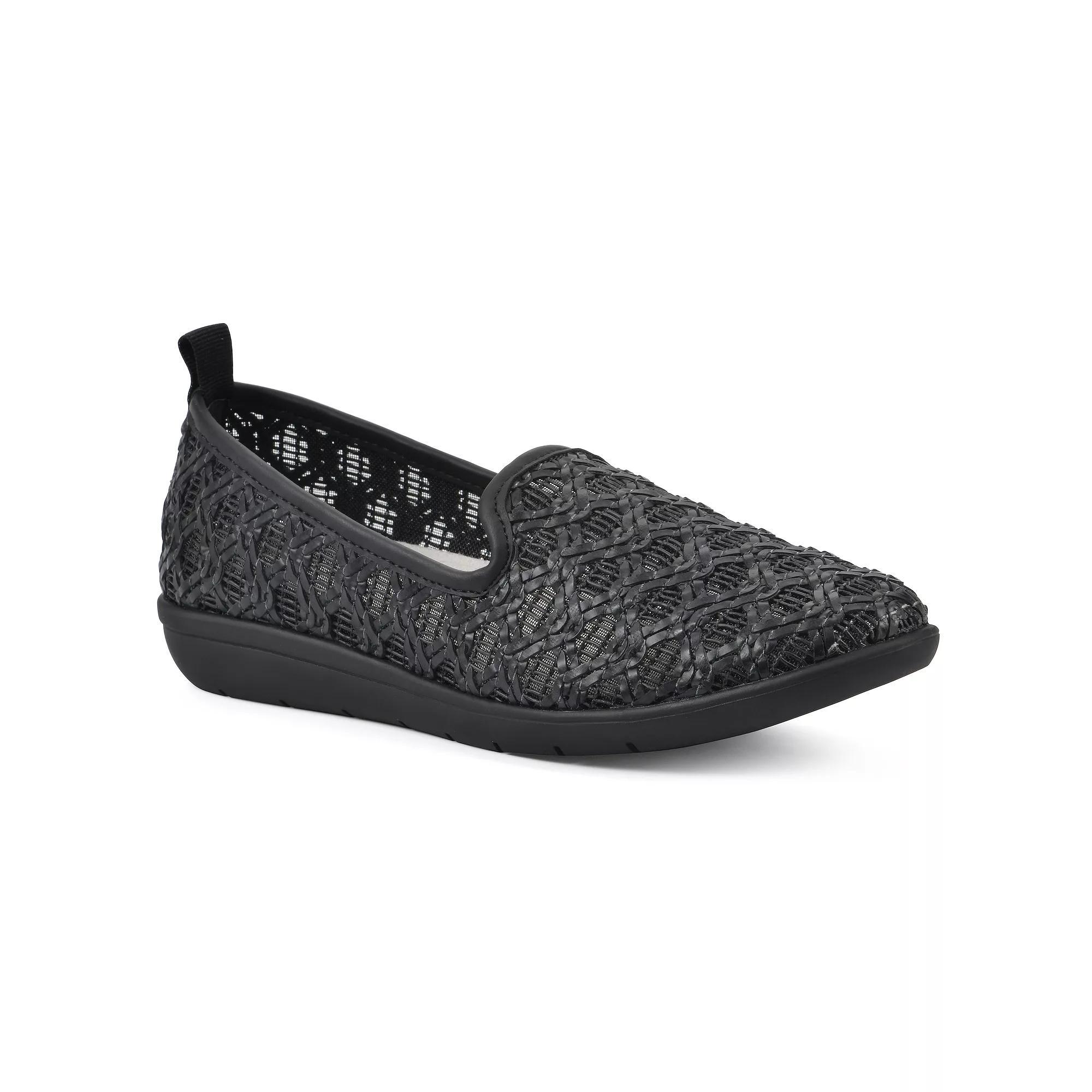 Cliffs by White Mountain Twisty Women's Flats, Size: 8, Black Fabric Product Image