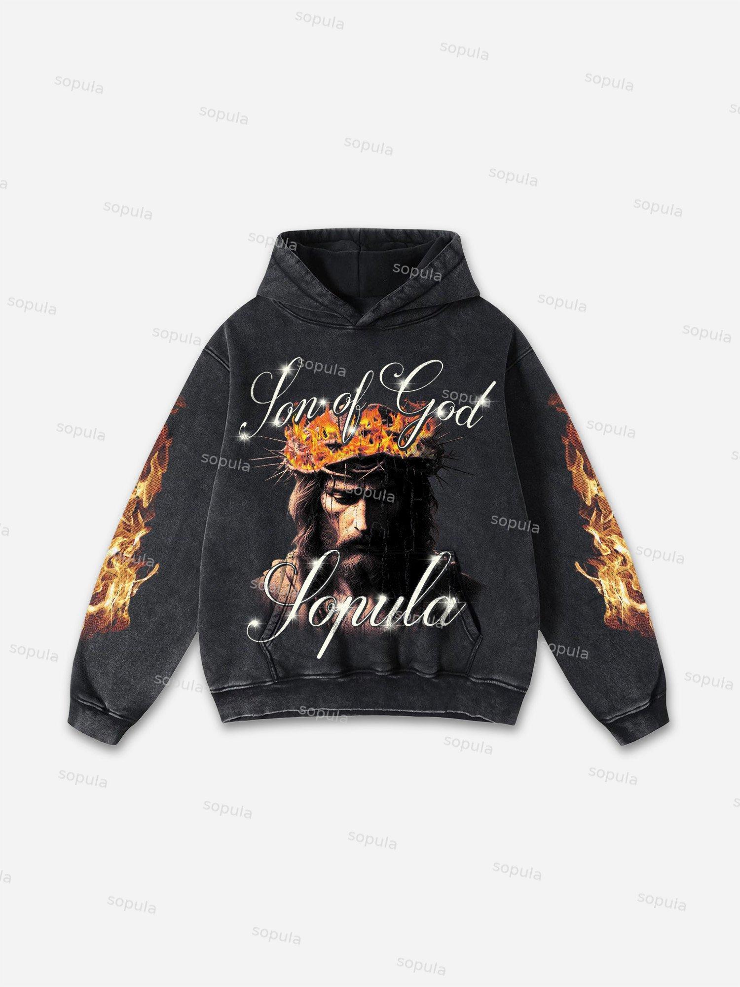 Red Spider Graphic Washed Hoodie Product Image