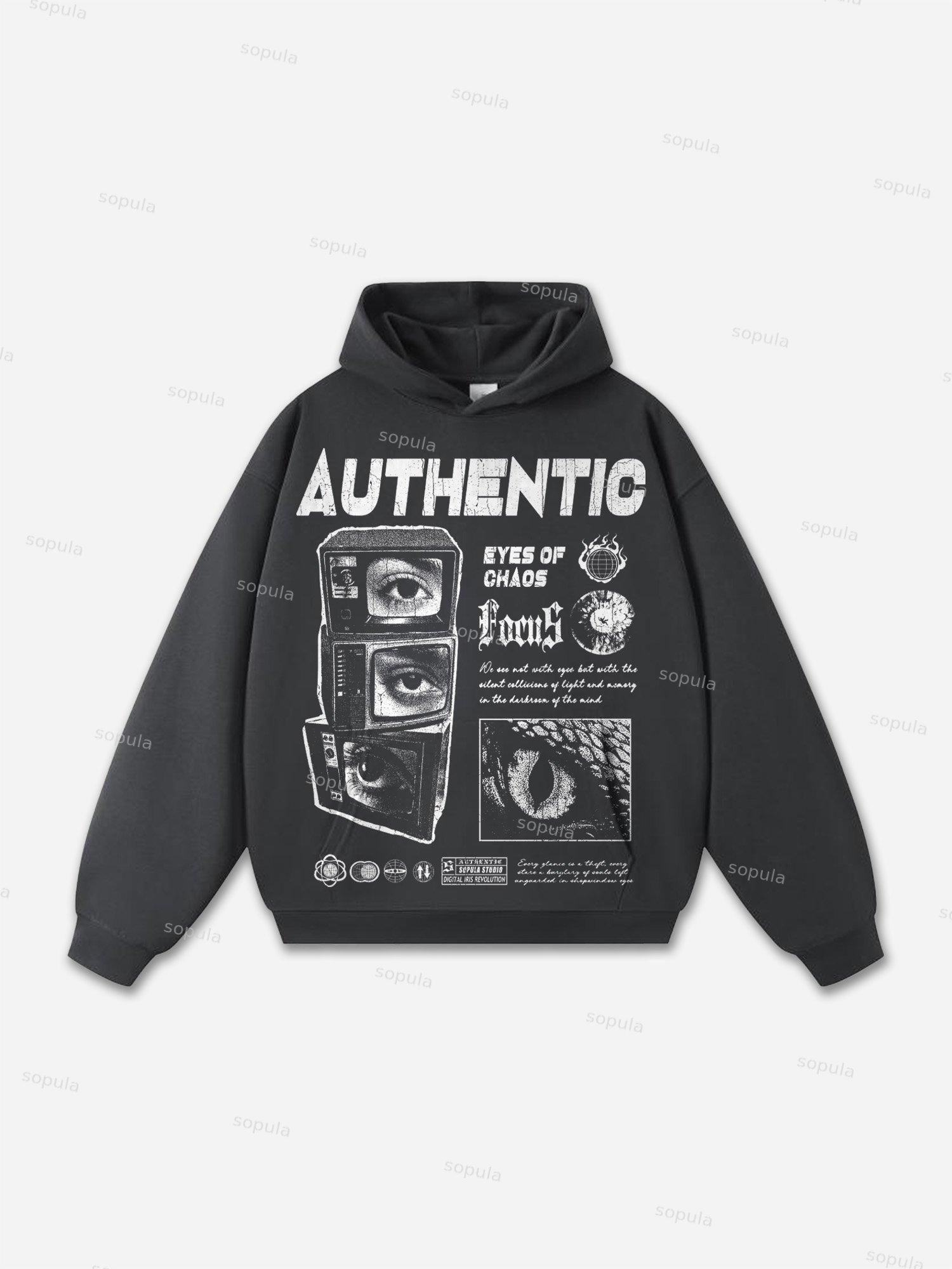 Vintage Eye Graphic Hoodie Product Image
