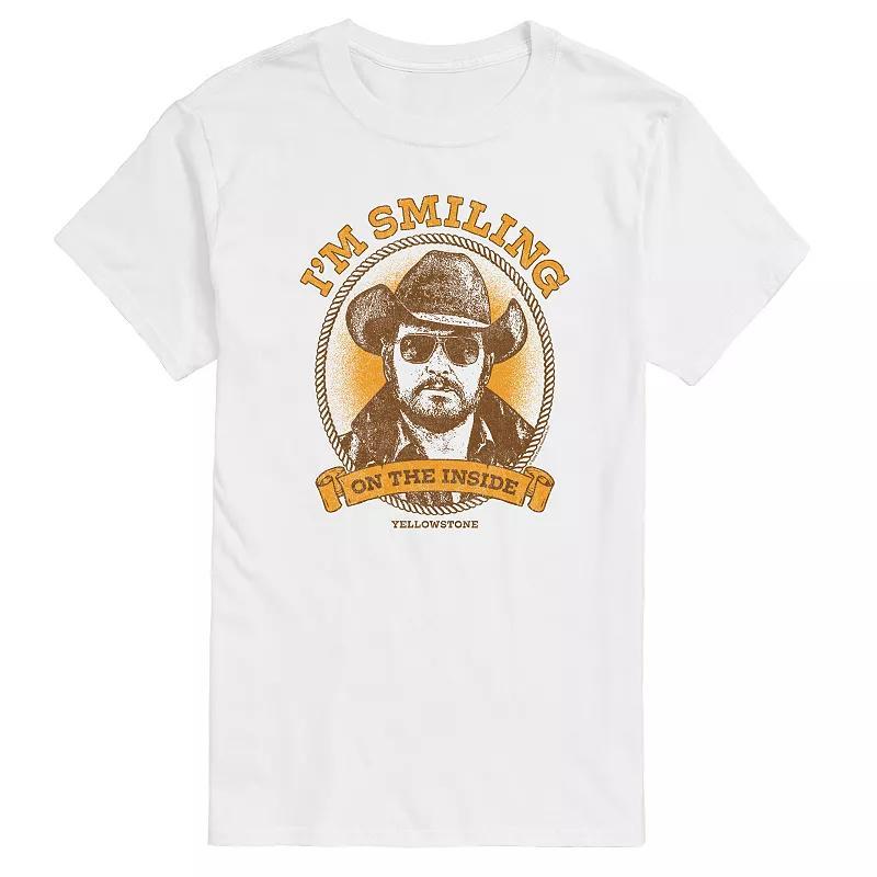 Big & Tall Yellowstone Im Smiling On The Inside Graphic Tee, Mens Product Image