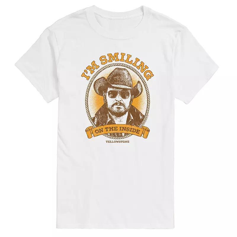 Big & Tall Yellowstone Im Smiling On The Inside Graphic Tee, Mens Product Image