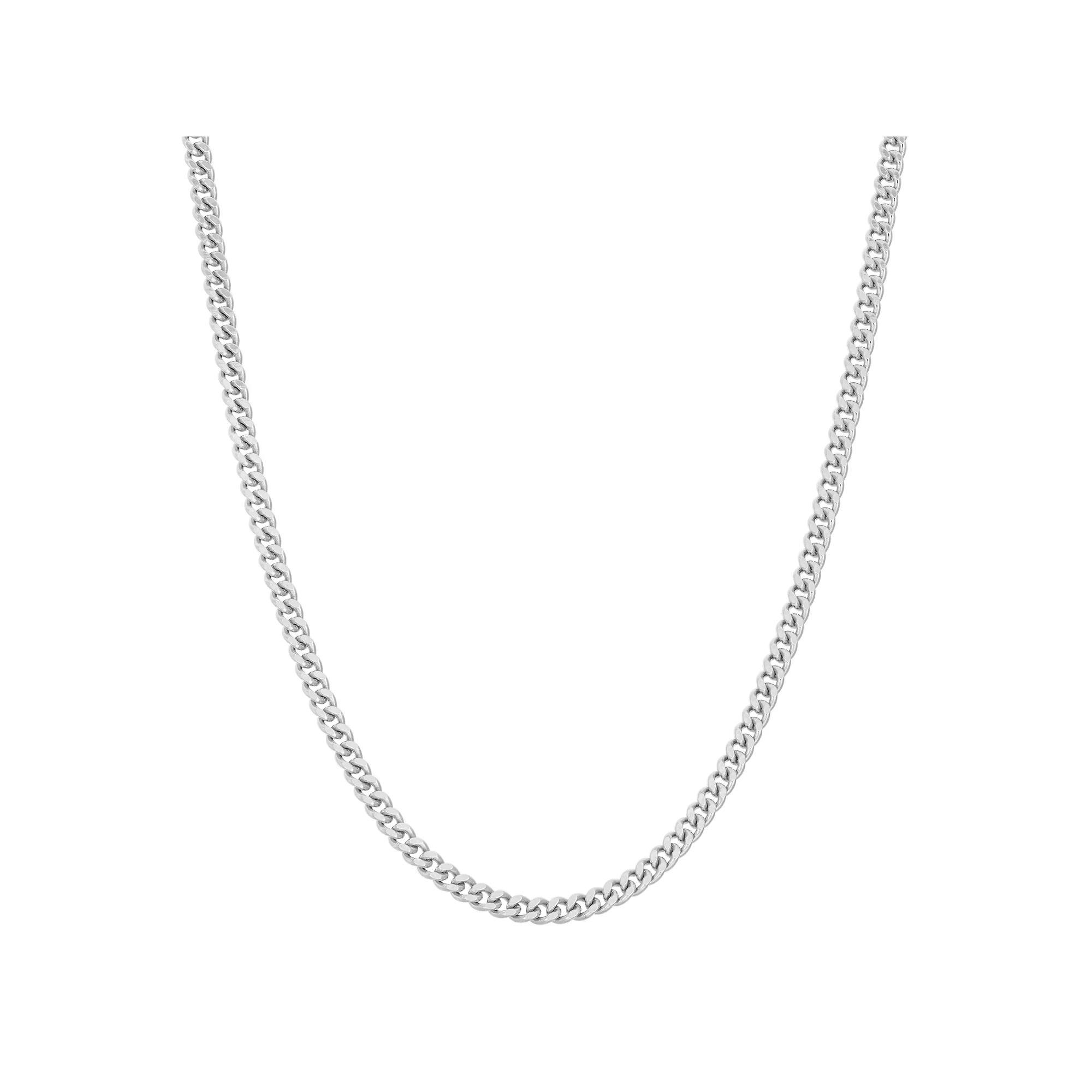 Jordan Blue Sterling Silver Adjustable Curb Chain Necklace, Women's, Size: 22", Grey Product Image