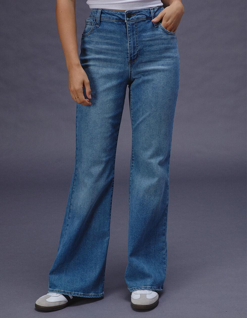 RSQ Womens High Rise Flare Jeans - TINTED DENIM Product Image