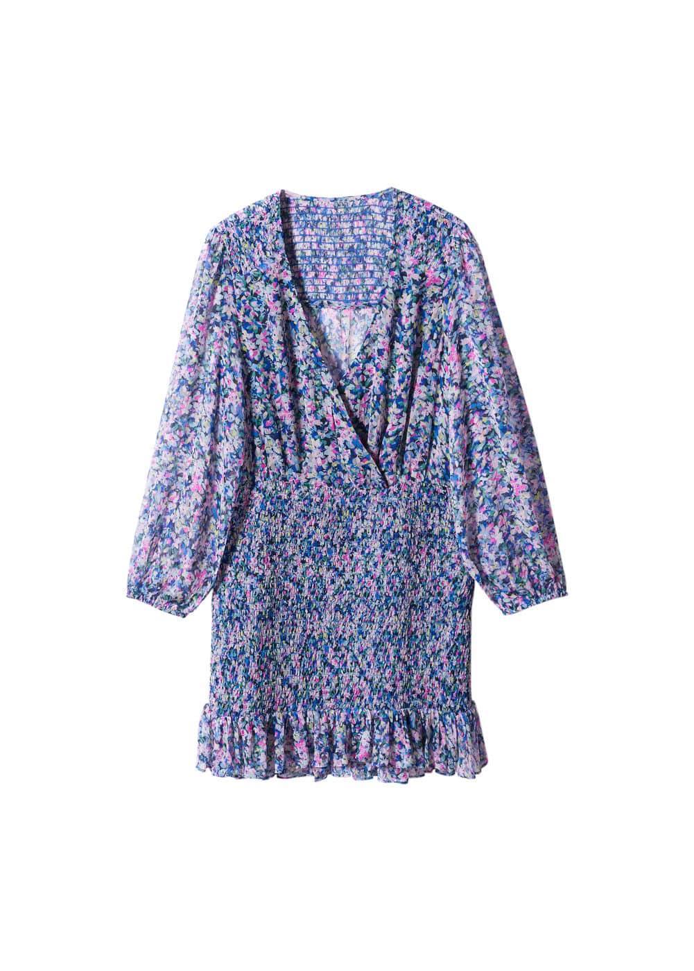 Mango Womens Short Ruched Hem Dress Product Image