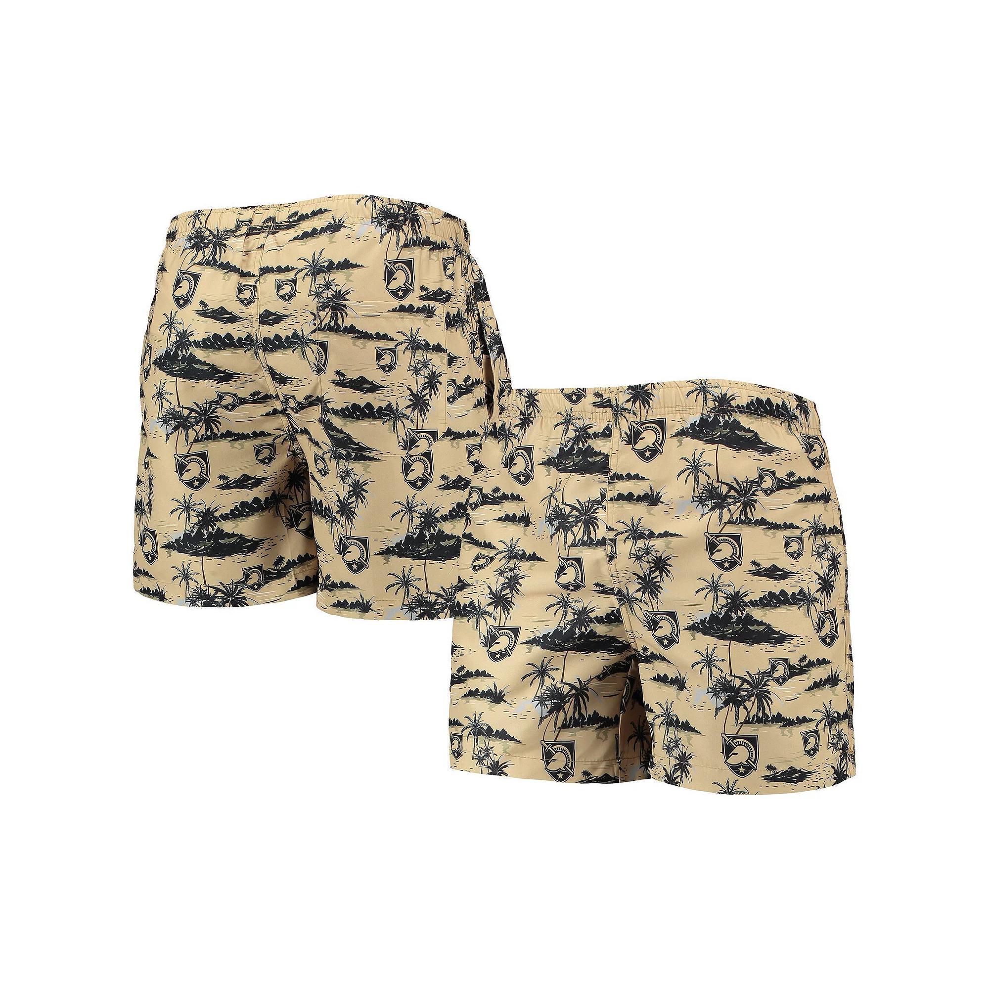 Men's FOCO Gold Army Black Knights Island Palm Swim Trunks, Size: Small, Nc2 Gold Product Image
