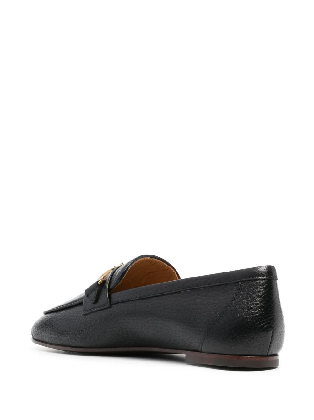 logo-plaque leather loafers Product Image