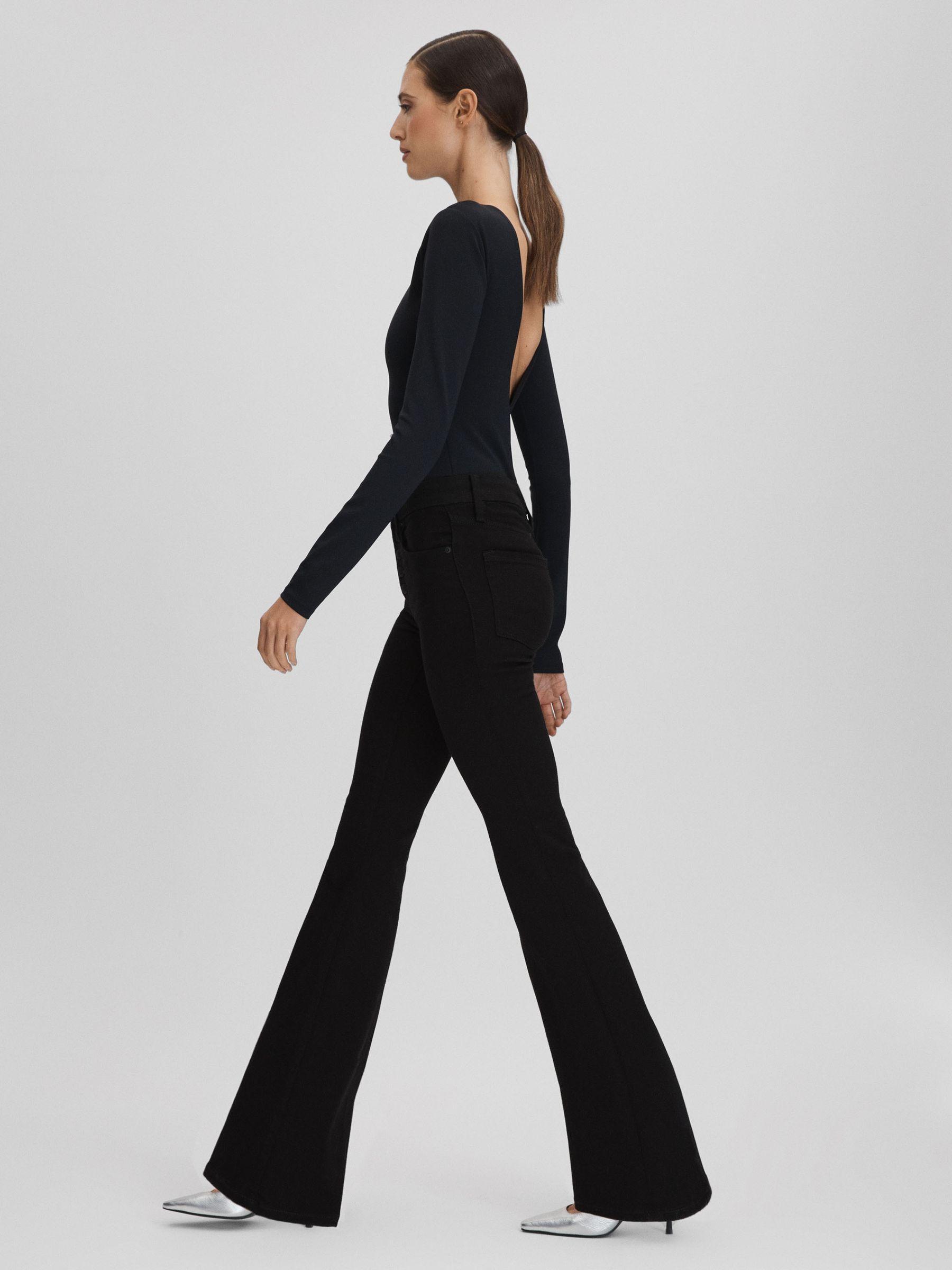 Good American Flared Jeans in Black Product Image