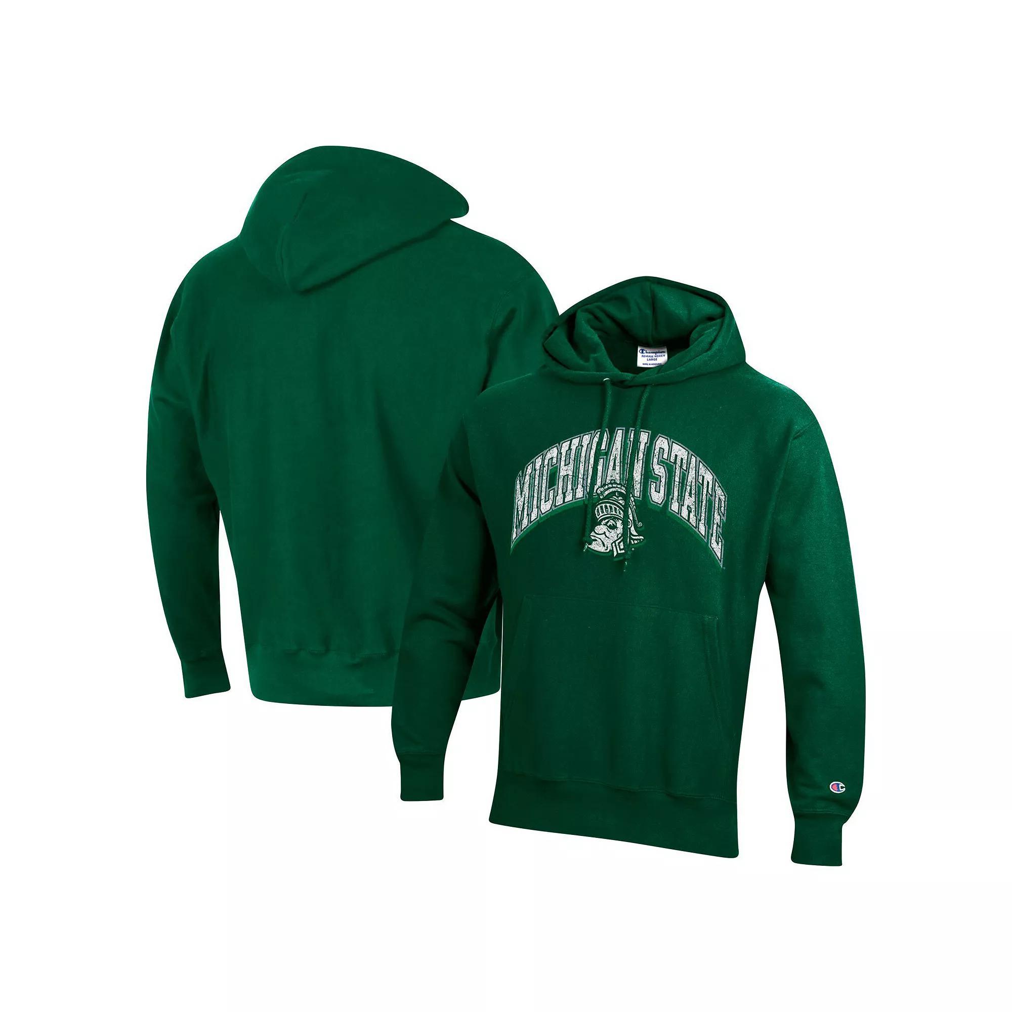 Mens Champion Michigan State Spartans Vault Late Night Reverse Weave Pullover Hoodie Product Image