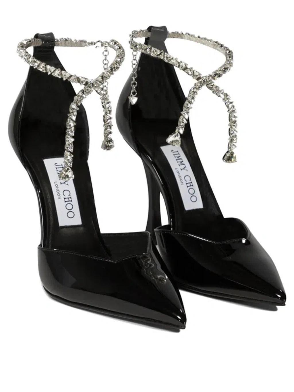 JIMMY CHOO Stevie 100 Patent Leather In Black Product Image