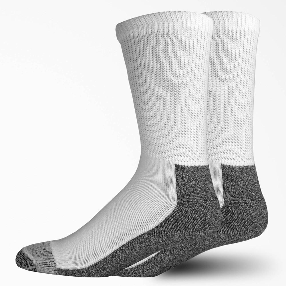 Dickies Mens 2pk Steel Toe Non-Binding Crew Socks 6-12: Heavyweight Tagless Design Product Image