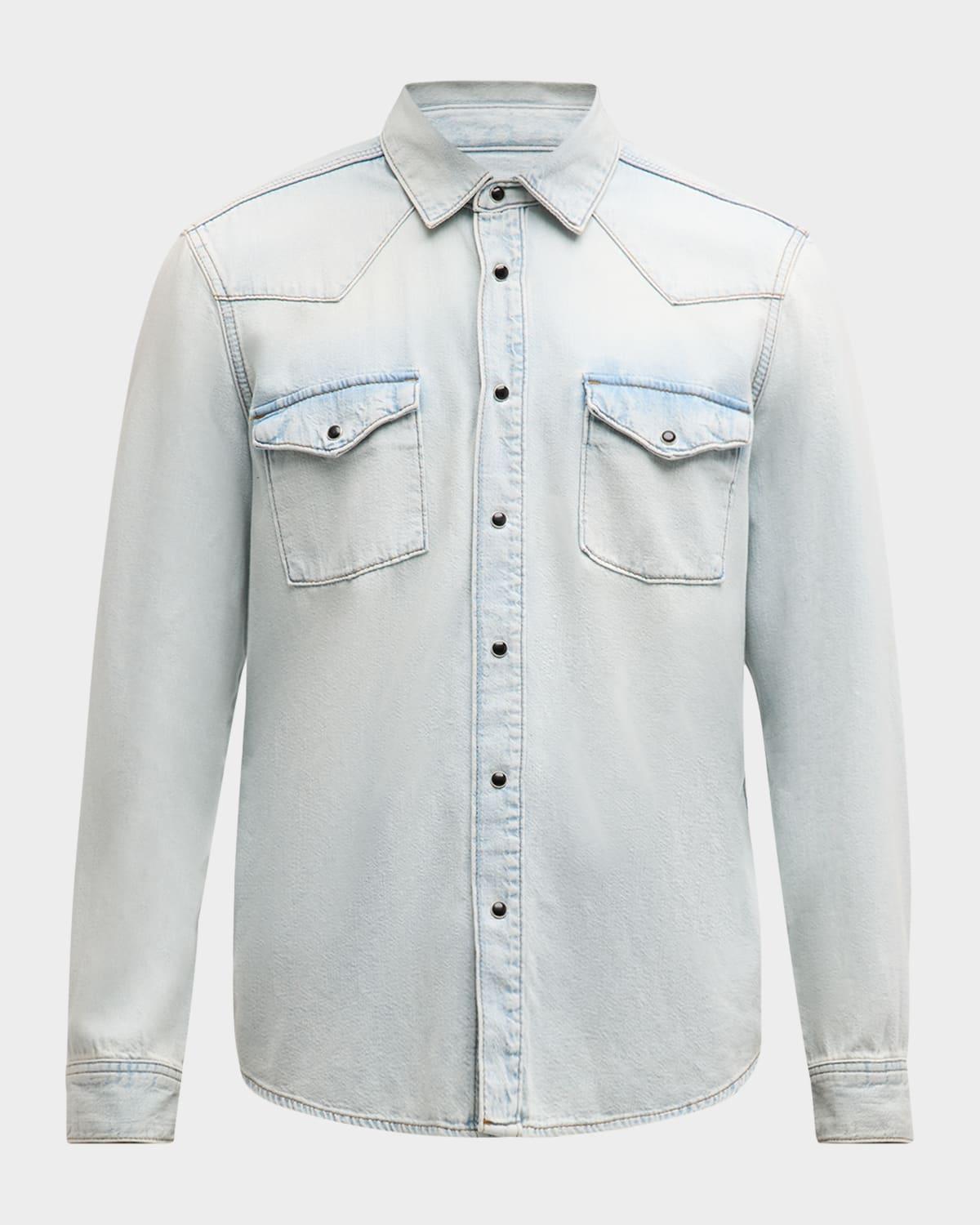 Men's Denim Western Shirt Product Image
