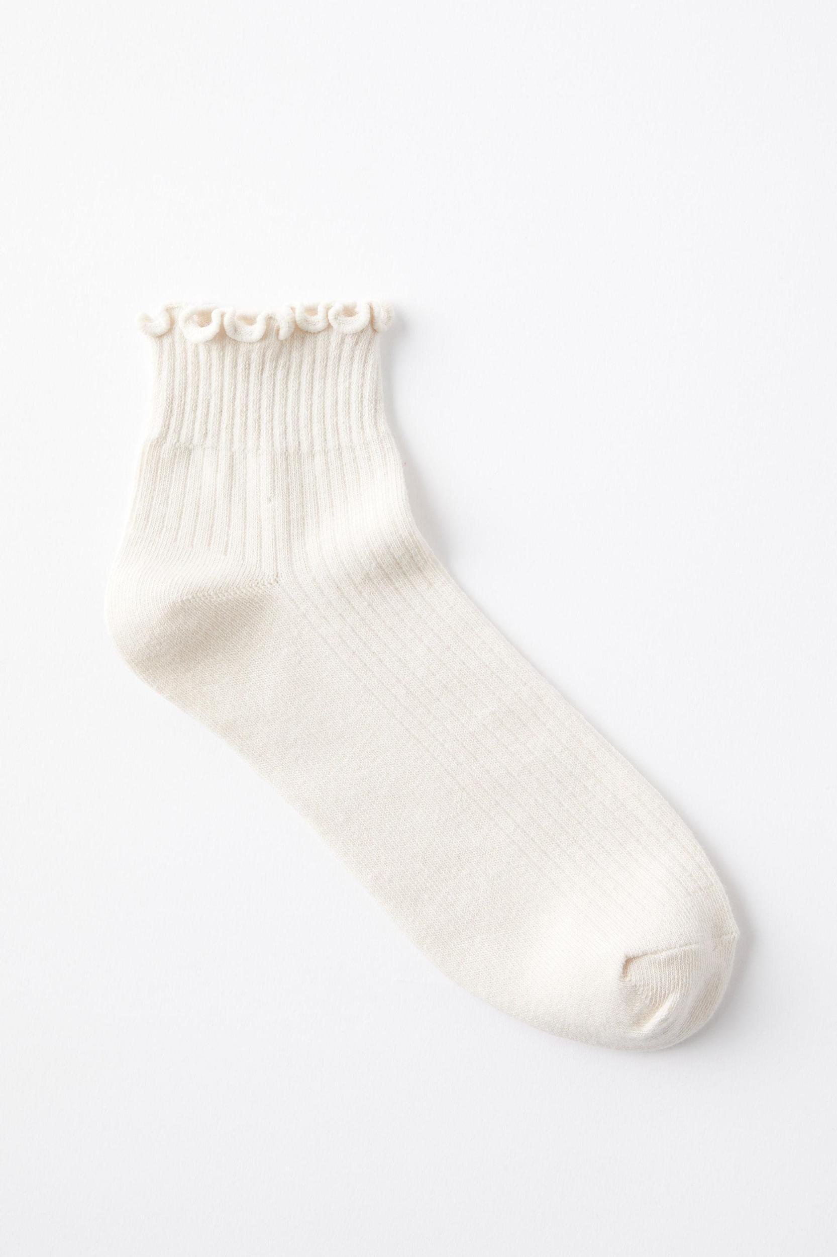Frill Ribbed Ankle Sock Product Image
