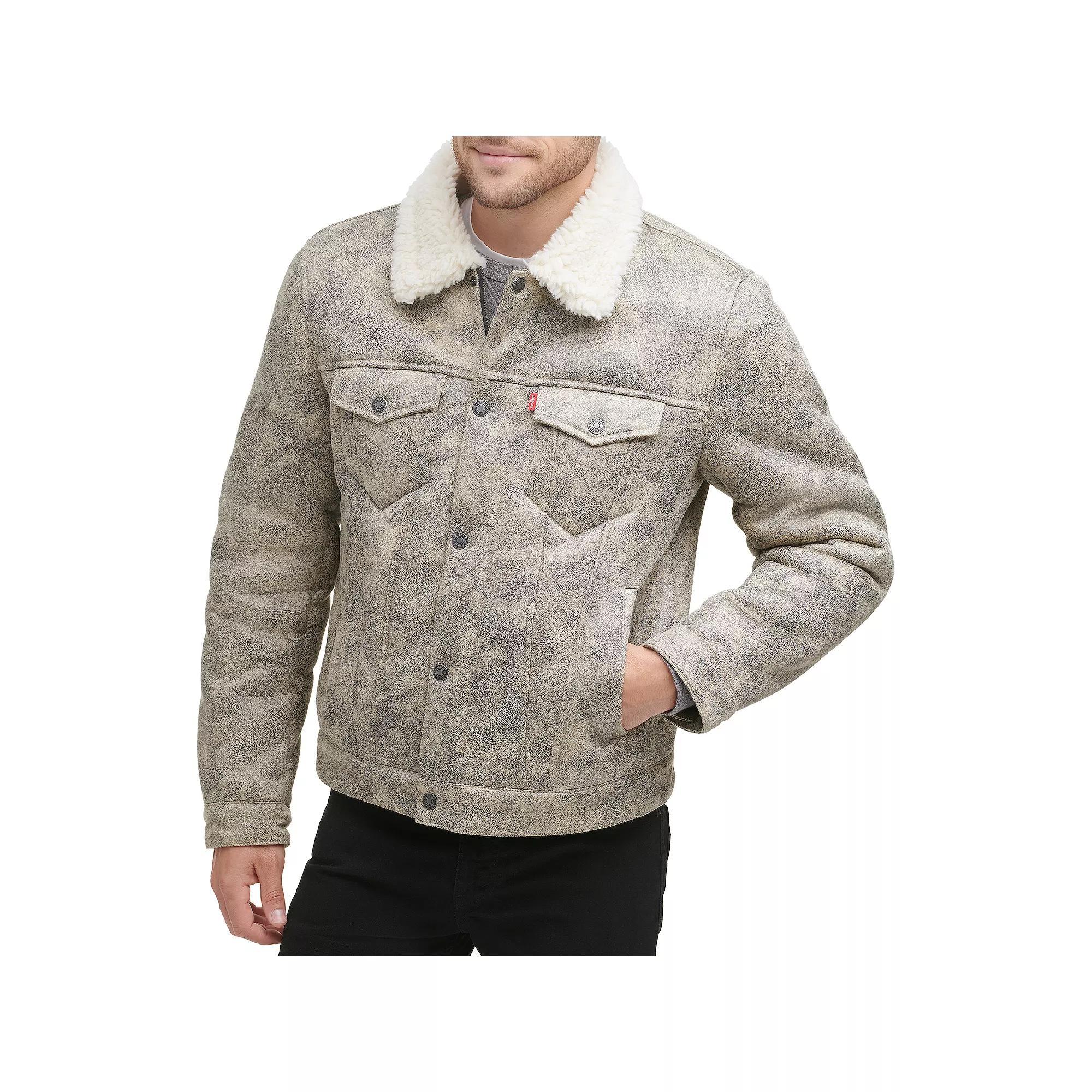 Men's Levi's® Faux-Shearling Trucker Jacket, Size: Large, Brown Product Image