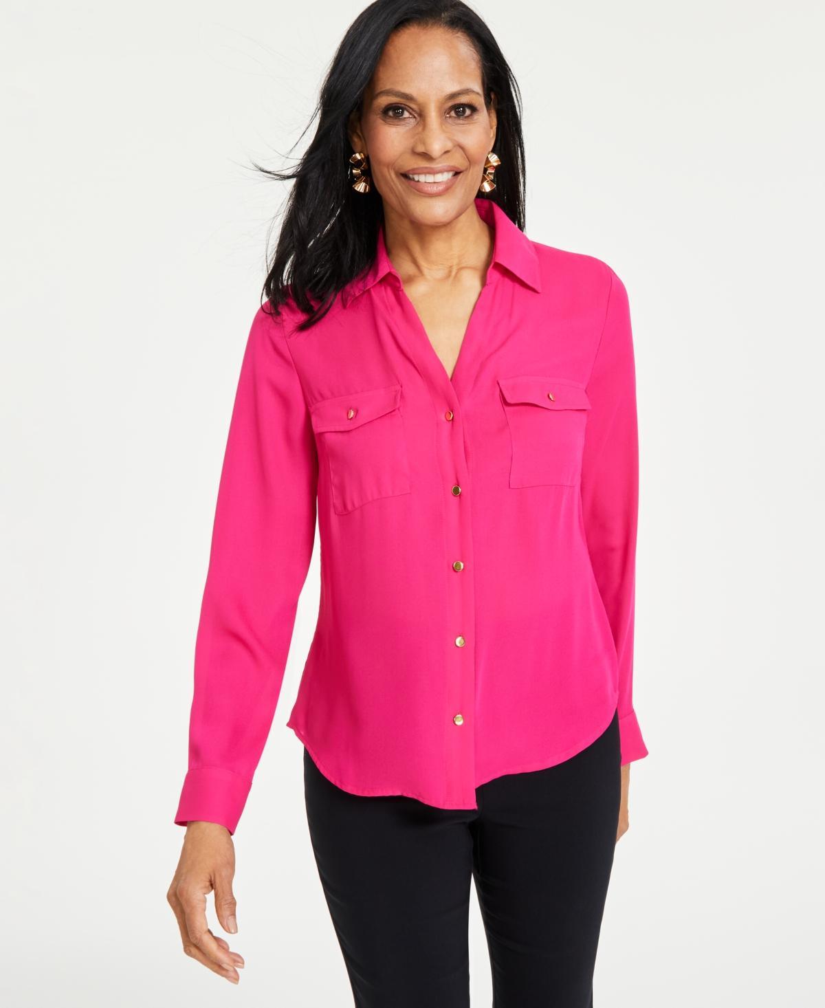I.n.c. International Concepts Womens Collared Button-Down Blouse, Xs-3X, Created for Macys Product Image