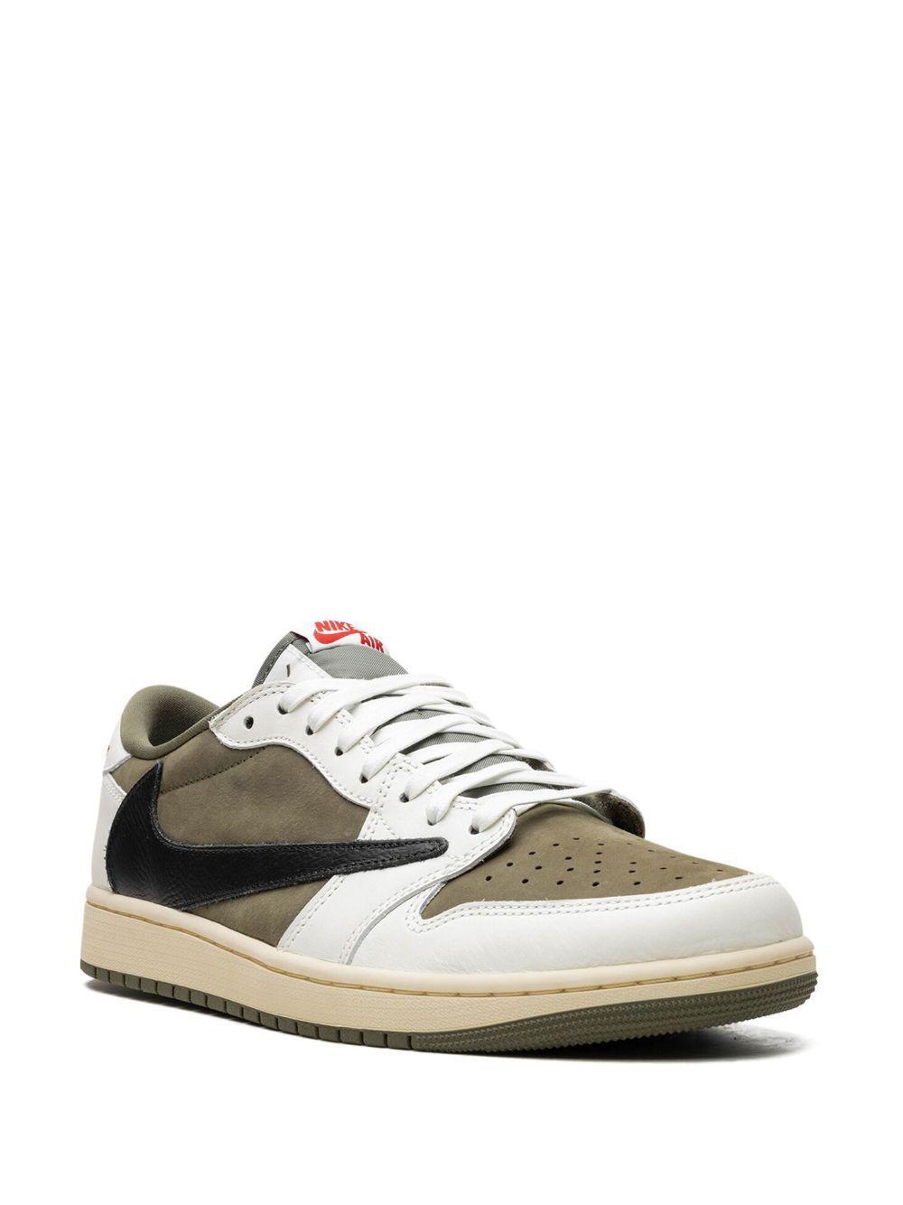 x Travis Scott Air Jordan 1 Low OG "Medium Olive" sneakers Product Image