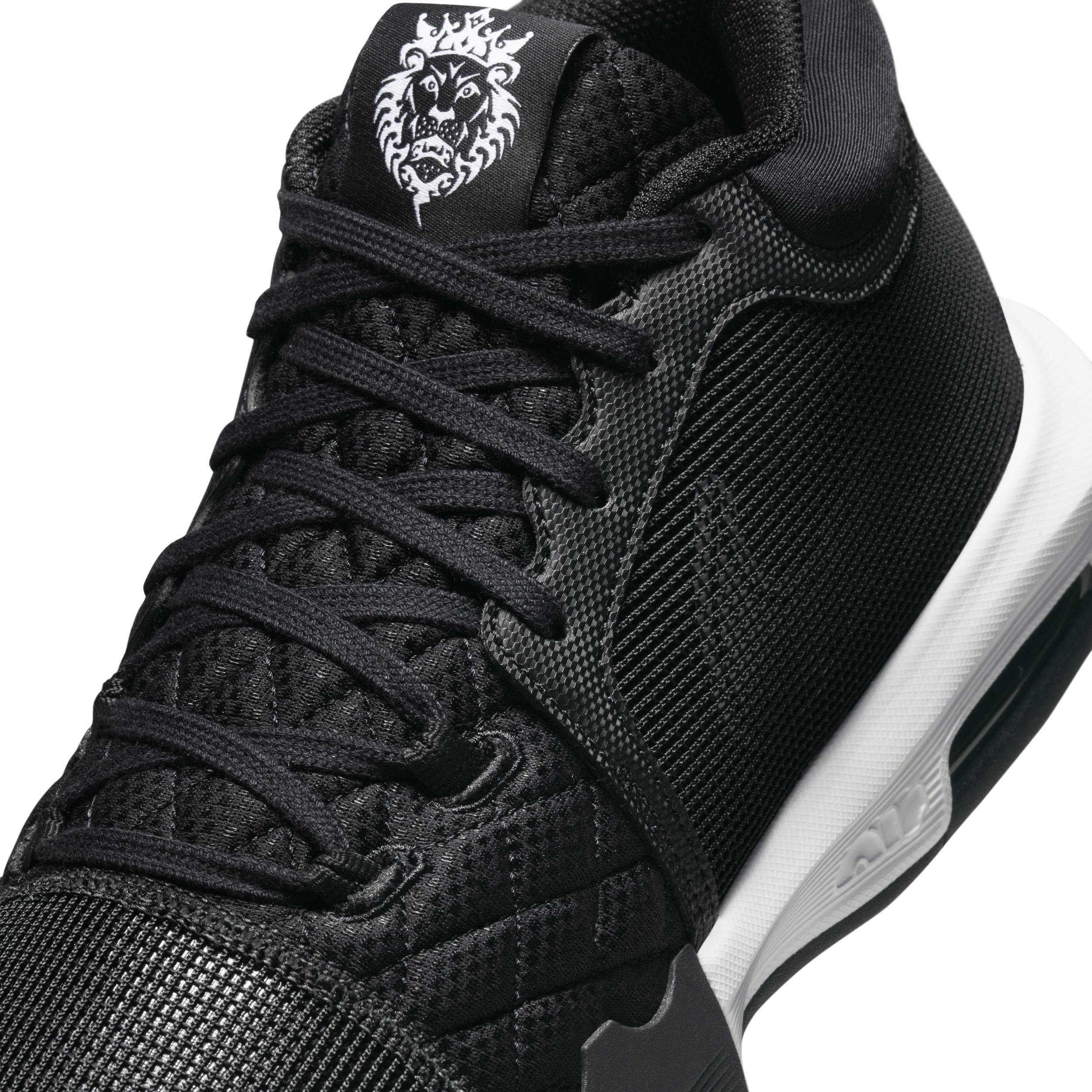 Men's Nike Lebron Witness 8 Basketball Shoes, Size: 11, Black White Black Product Image