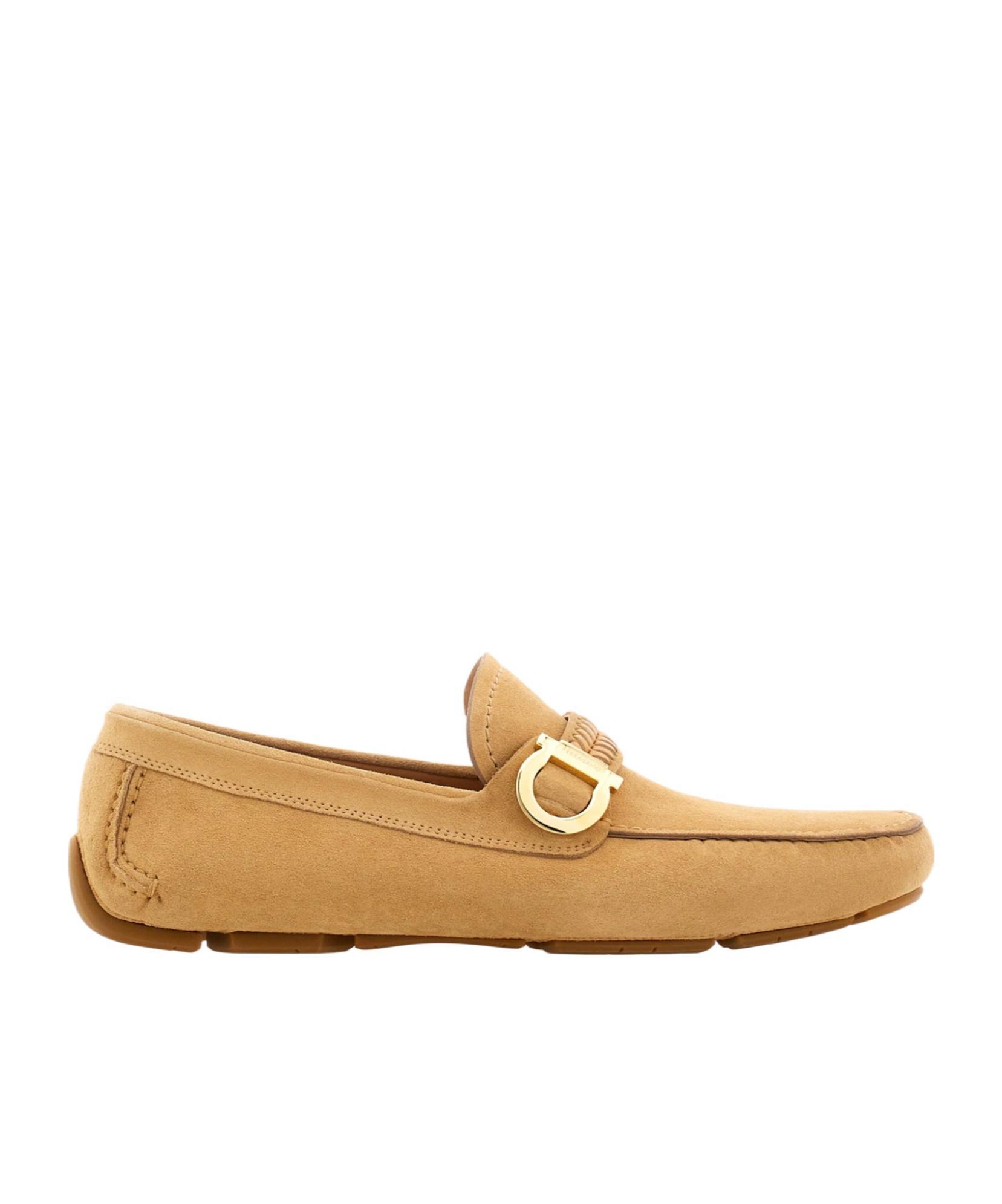 FERRAGAMO Gancini Decorative Loafers In Nude Product Image