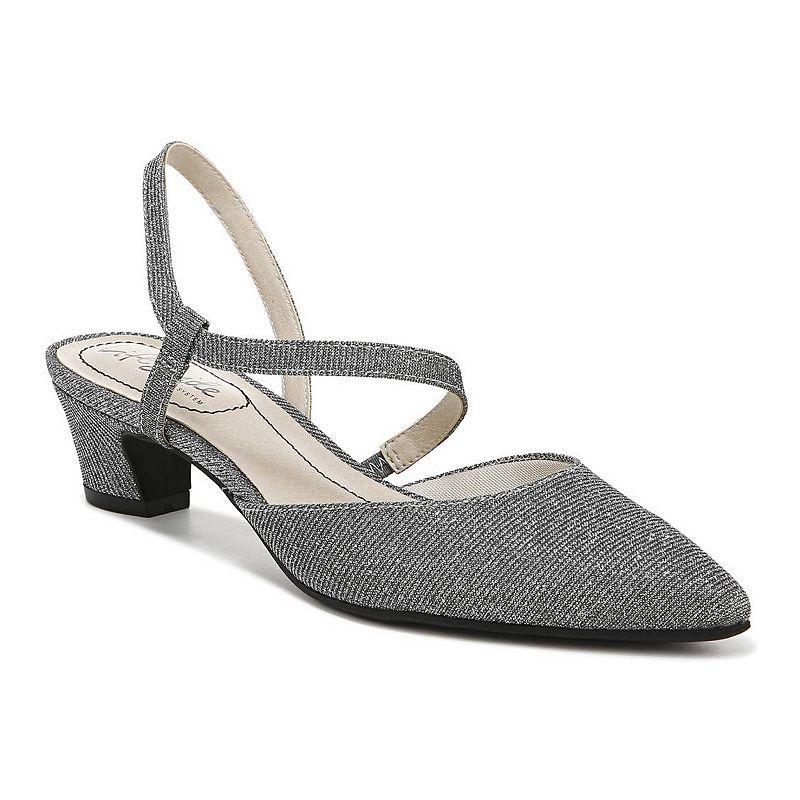 LifeStride Minimalist Women's Slingback Pumps, Size: 9.5, Silver Shimmer Product Image