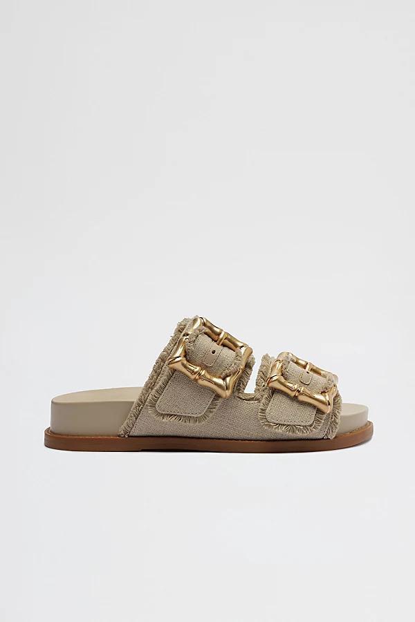 Enola Frayed Dual-Buckle Slide Sandals Product Image
