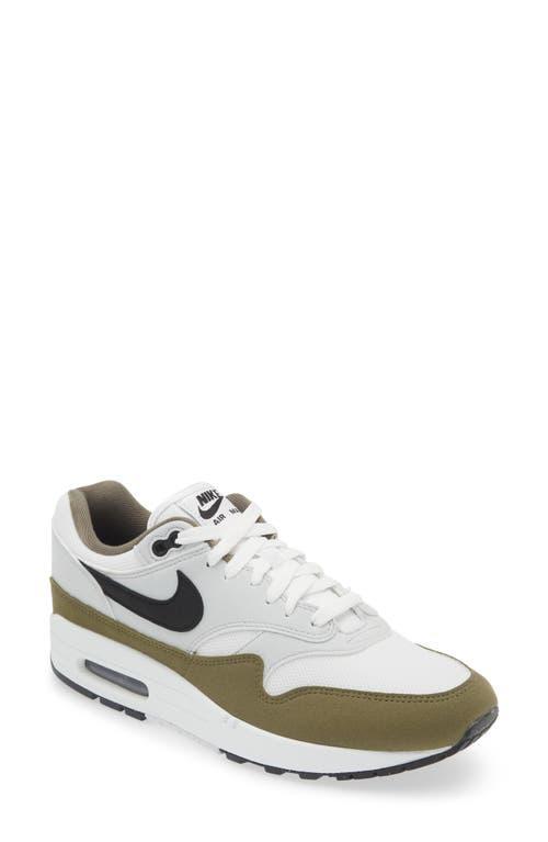 Nike Mens Air Max 1 - Running Shoes White/Black/Grey Product Image