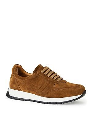 Bruno Magli Mens Ace Suede and Leather Athletic Lace-Up Sneakers Product Image