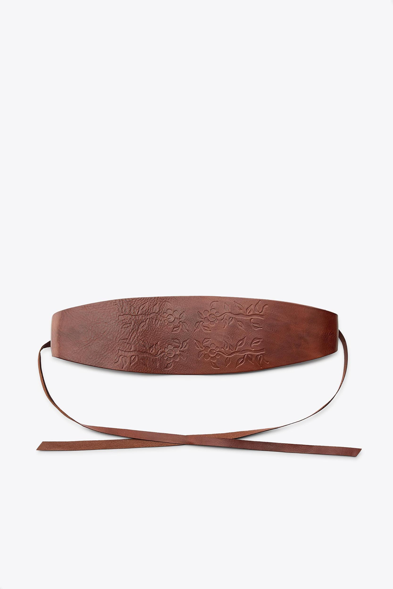 TIED LEATHER SASH BELT Product Image