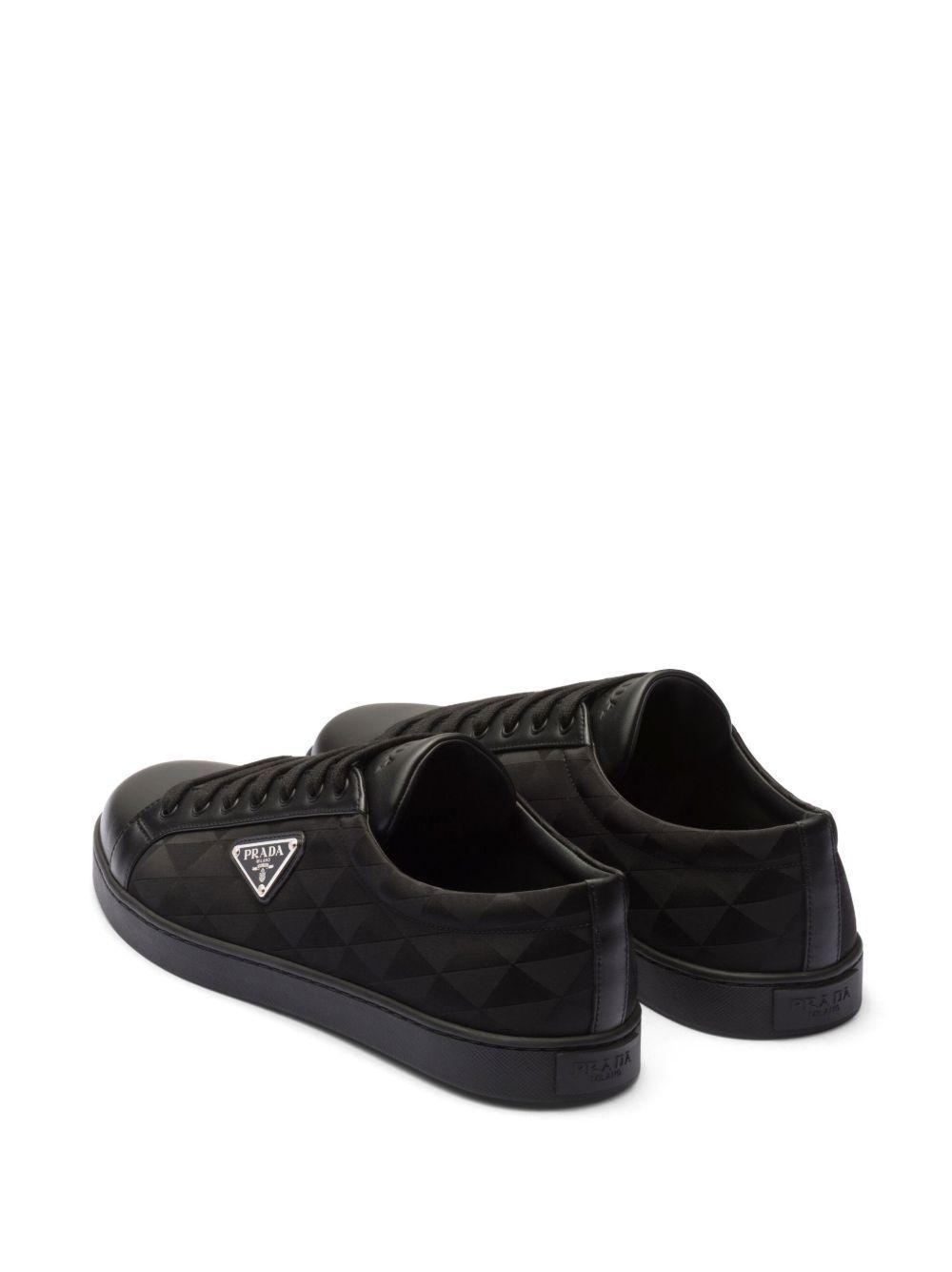 triangle-logo lace-up sneakers Product Image