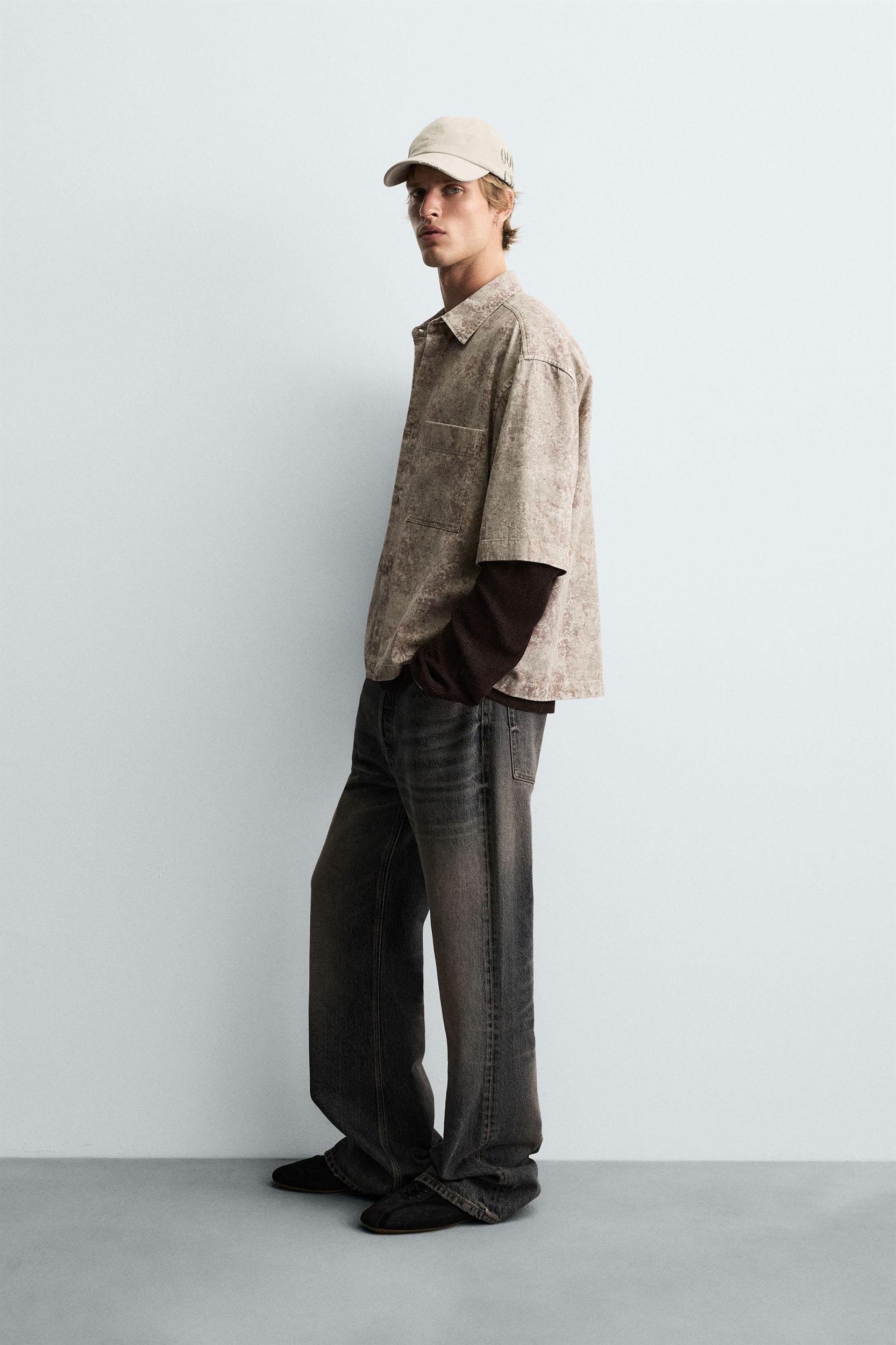 RELAXED FIT ABSTRACT PRINT SHIRT Product Image