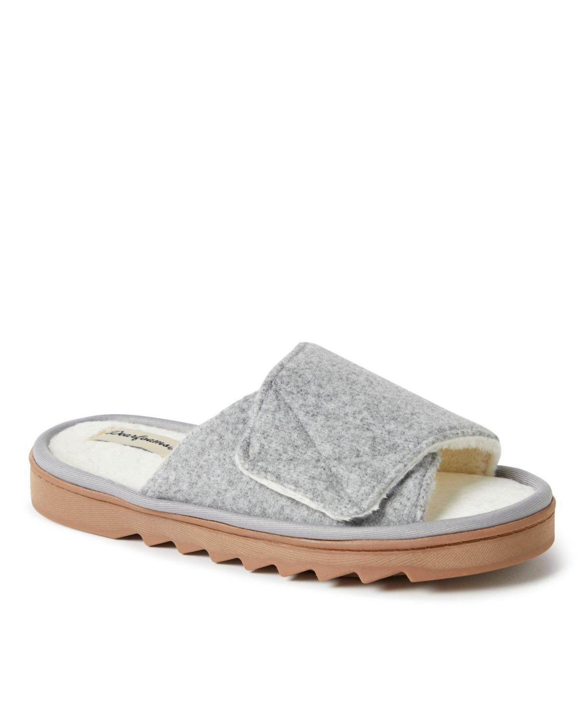 Dearfoams Norma Wool Blend Women's Slide Slippers, Size: XL, Light Grey Gray Product Image