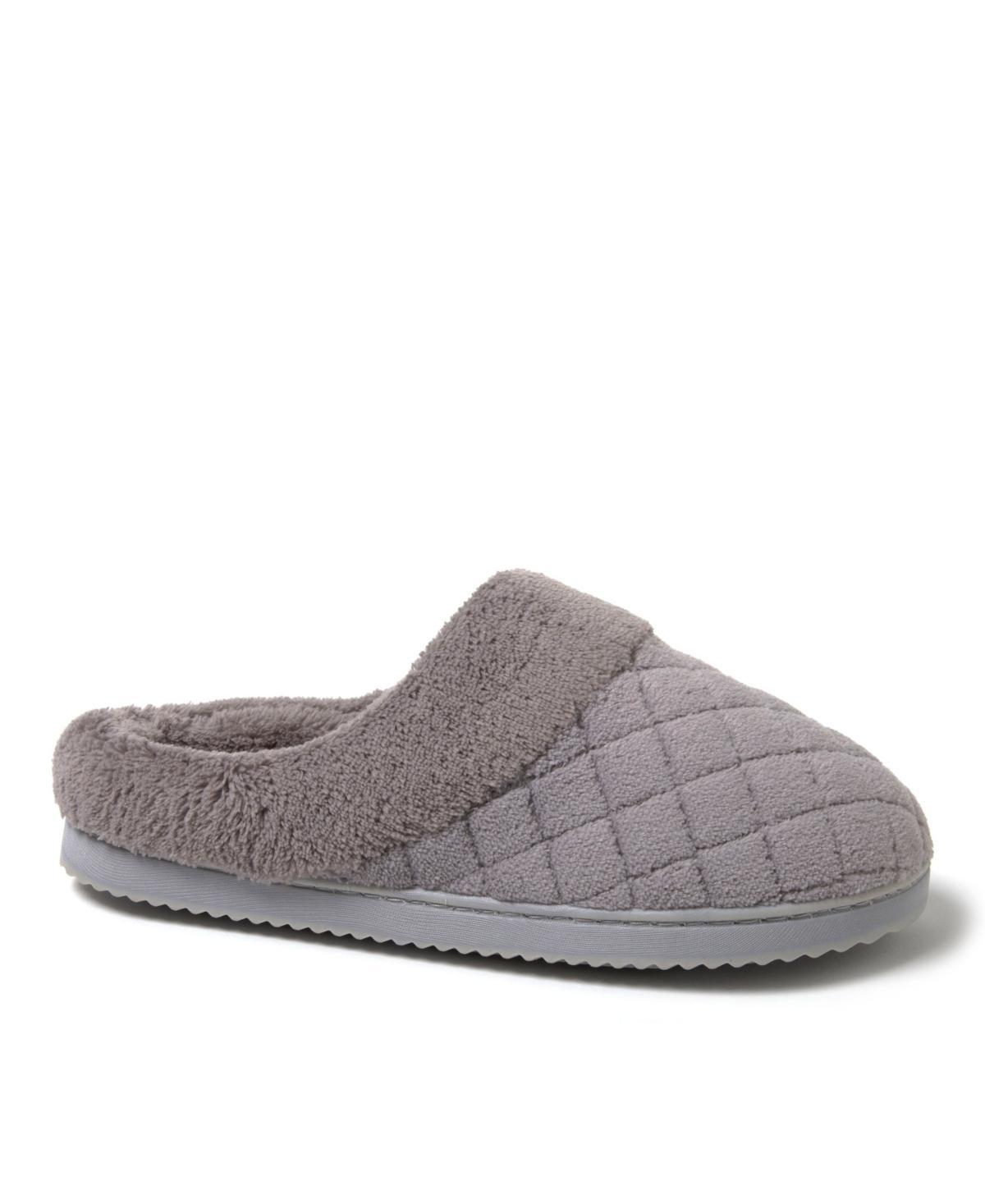 Dearfoams Libby Women's Quilted Terry Clog Slippers, Size: Large Wide, Medium Gray Product Image