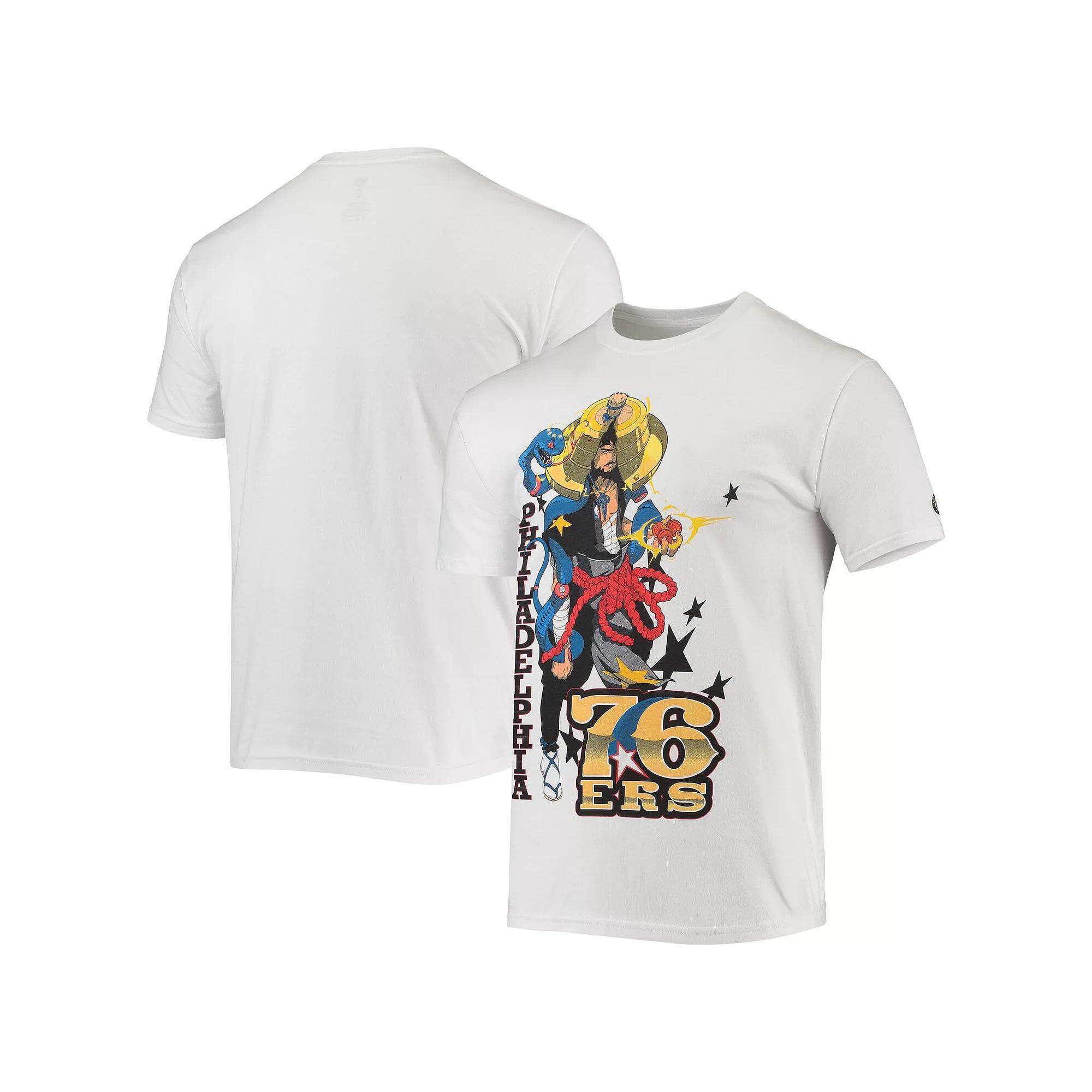 Men's NBA x McFlyy White Philadelphia 76ers Identify Artist Series T-Shirt, Size: 2XL, 76r White Product Image
