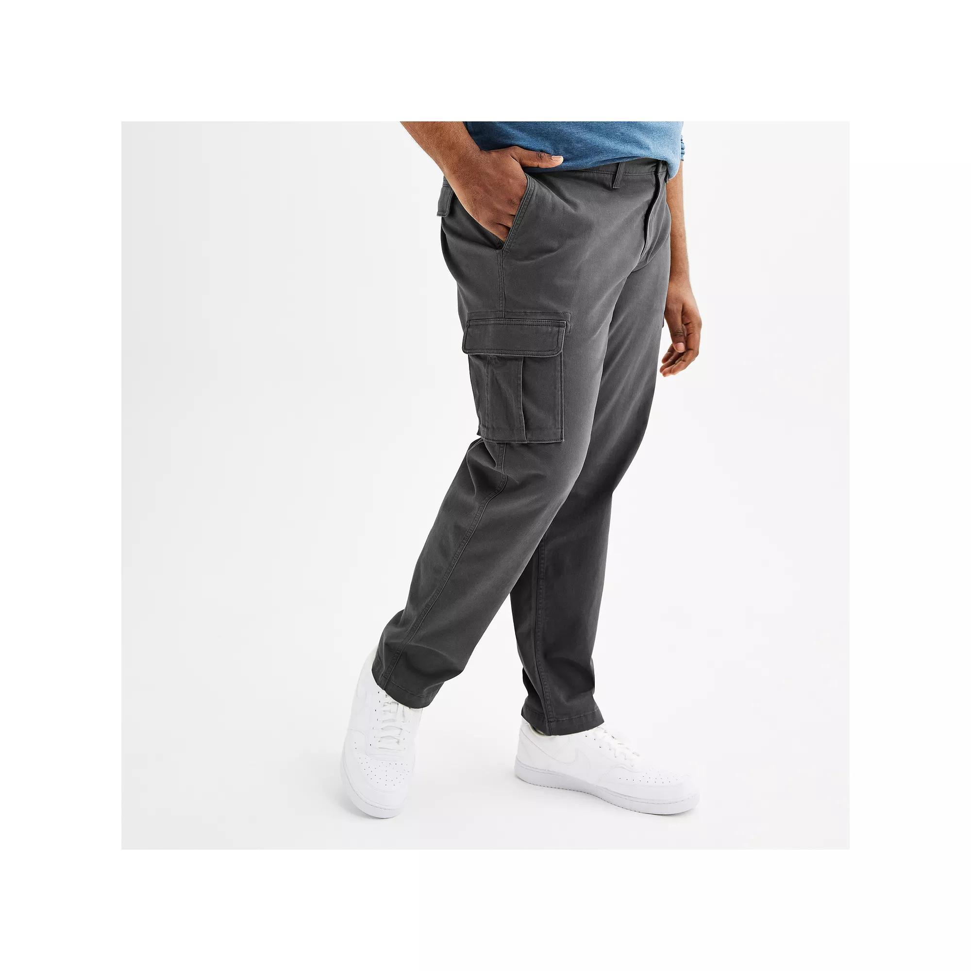 Big & Tall Sonoma Goods For Life® Flexwear Straight-Fit Cargo Pants, Men's, Size: 46X32, Rock Wall Product Image