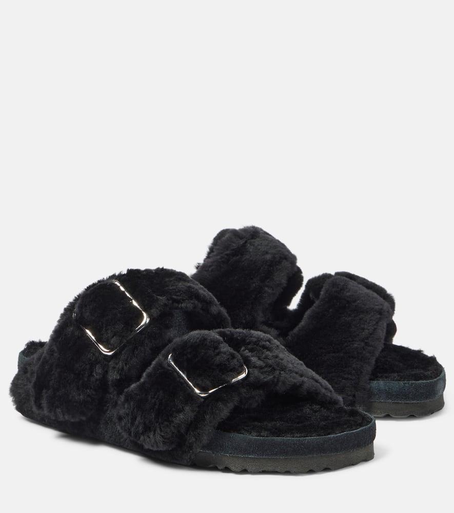 BIRKENSTOCK 1774 Arizona Shearling Big Buckle  In Black Product Image