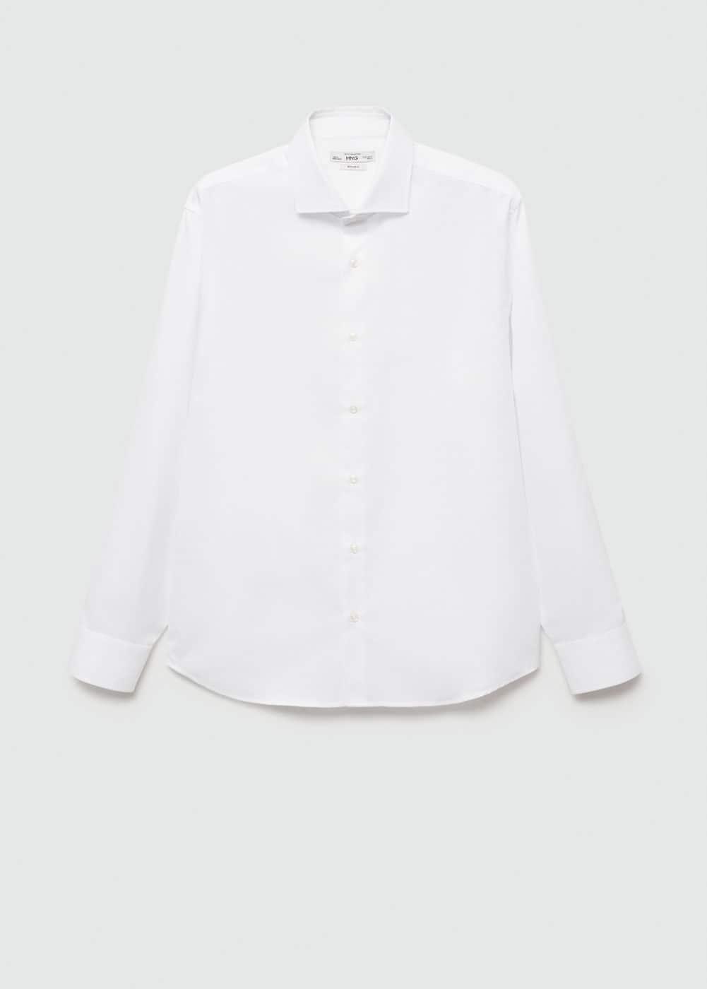 100% cotton slim-fit suit shirt - Men | MANGO USA Product Image