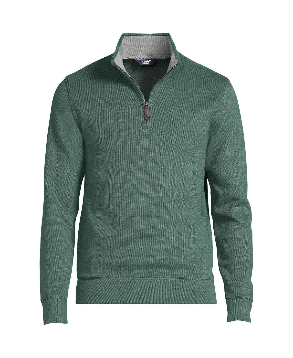 Big & Tall Lands End Bedford Classic-Fit Ribbed Quarter-Zip Sweater, Mens Product Image