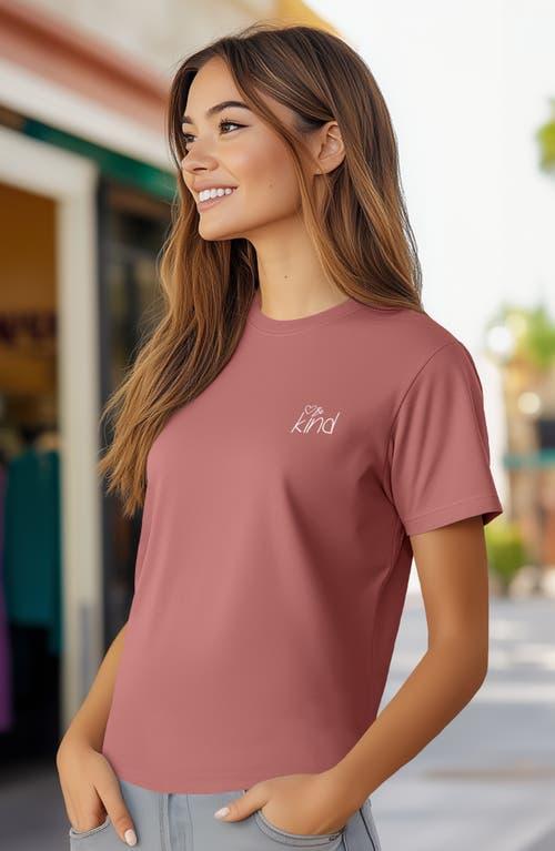 Dalix Be Kind Womens Relaxed Tee in Mauve at Nordstrom, Size Xx-Large Product Image