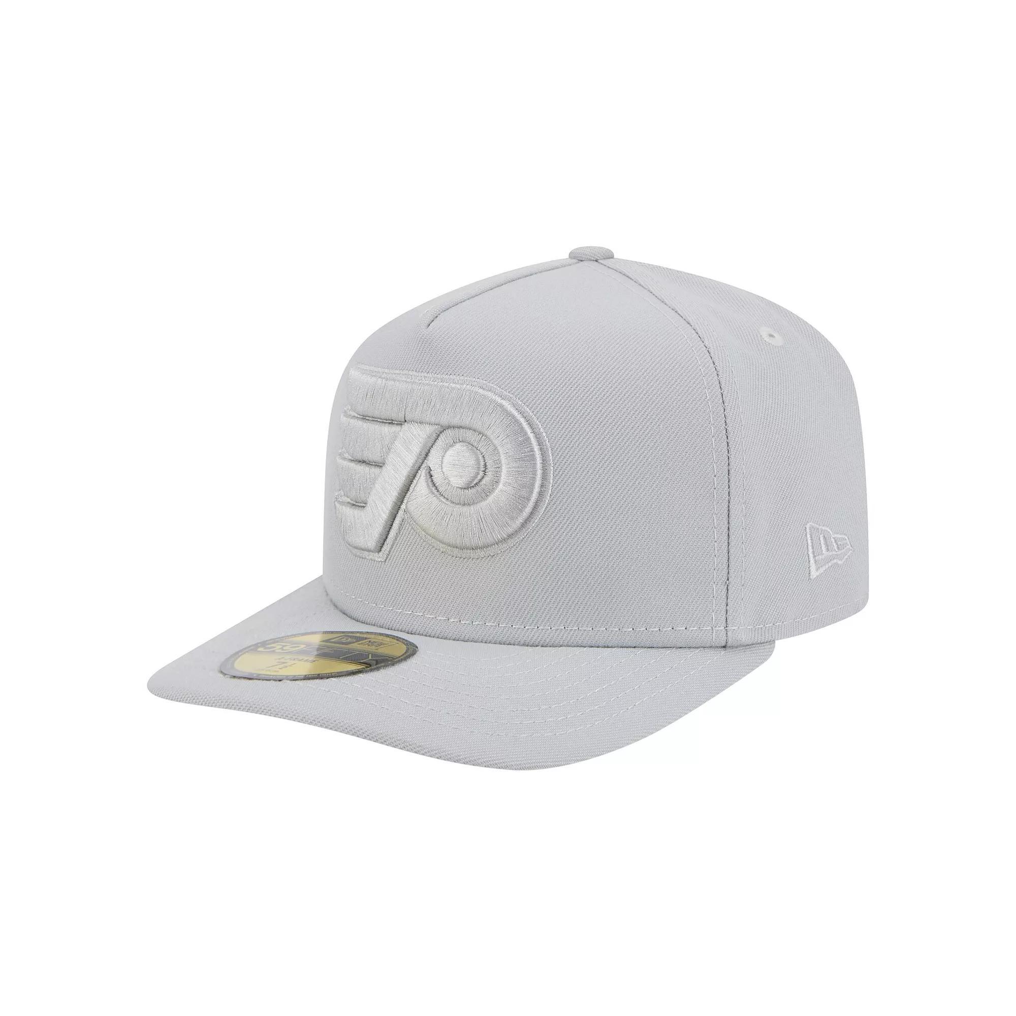 Men's New Era Gray Philadelphia Flyers Color Pack A-Frame 59FIFTY Fitted Hat, Size: 7 5/8, Fly Grey Product Image