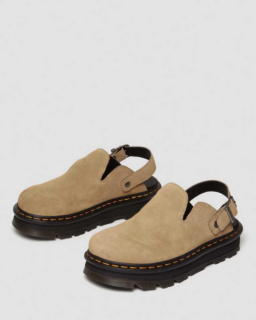 Dr. Martens Womens Zebzag Suede Slingback Mule Sandals Product Image