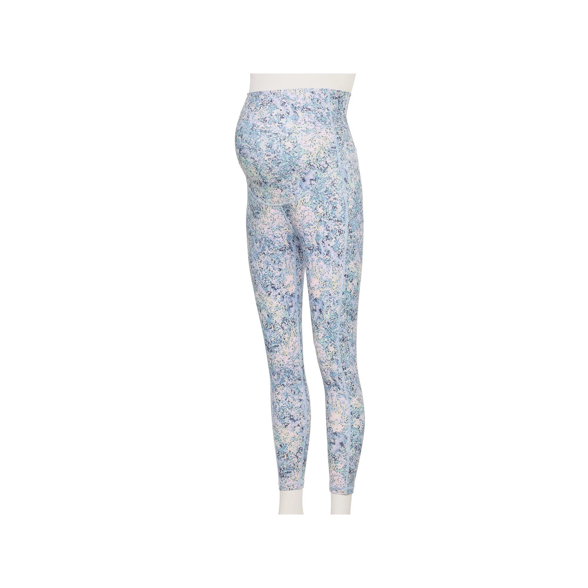 Maternity Tek Gear® Ultrastretch 7/8 Leggings, Women's, Size: XL, Blue Spots Product Image