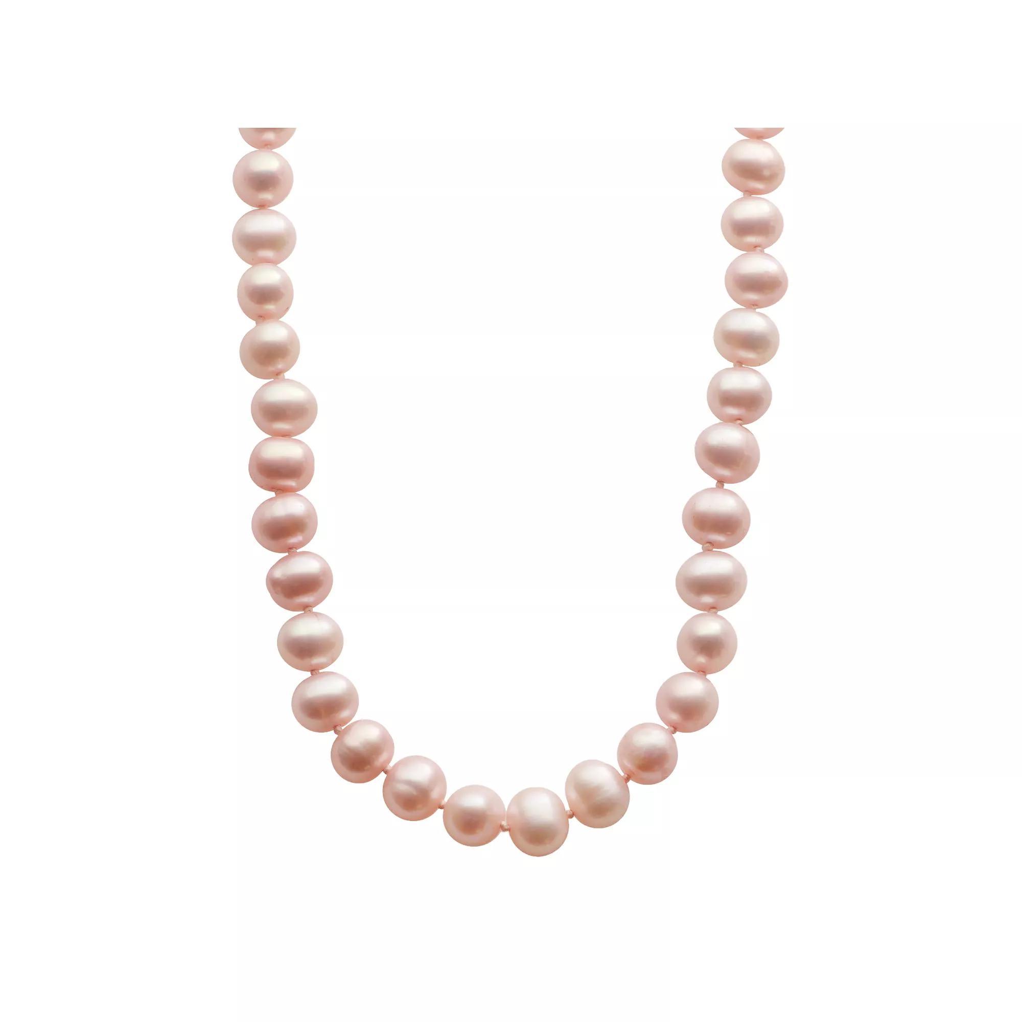 PearLustre by Imperial Dyed Freshwater Cultured Pearl Sterling Silver Necklace, Womens Blush Product Image