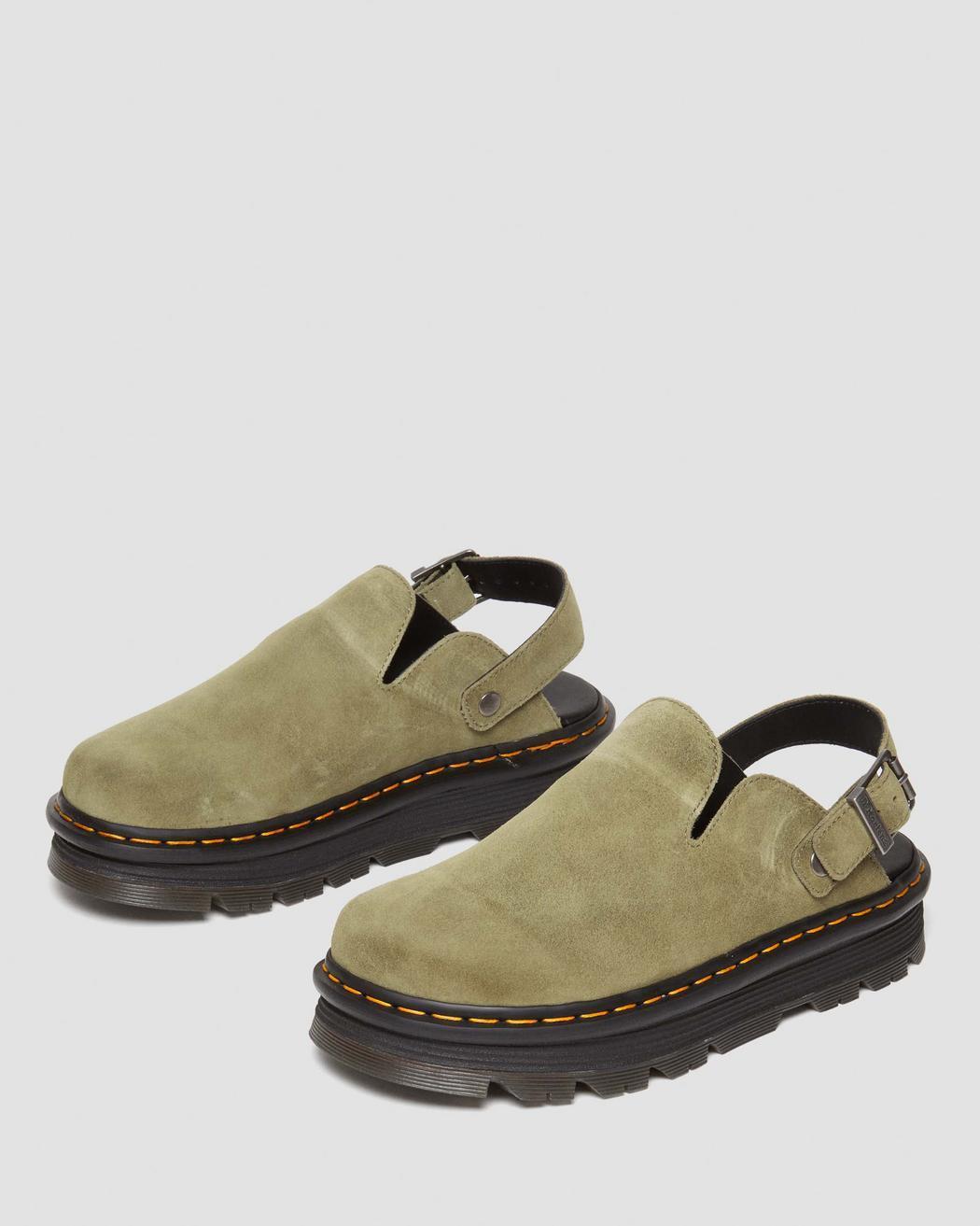 Dr. Martens Womens Zebzag Suede Slingback Mule Sandals Product Image