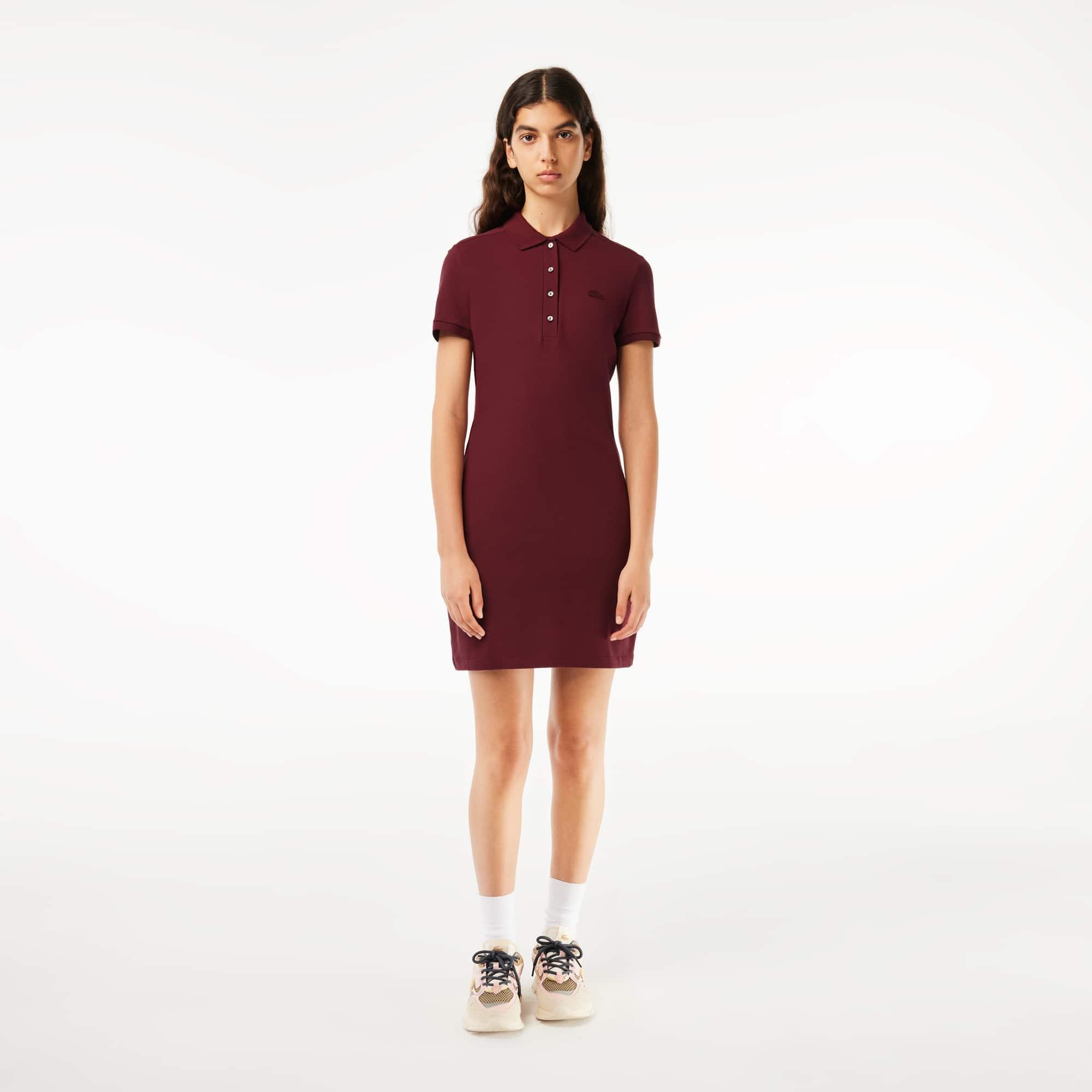 Women's Slim Fit Stretch Mini Piqué Polo Dress Product Image