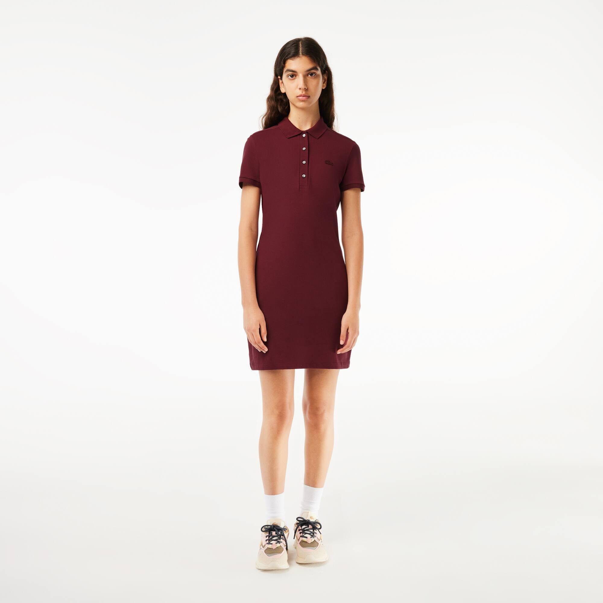 Women's Slim Fit Stretch Mini Piqué Polo Dress Product Image