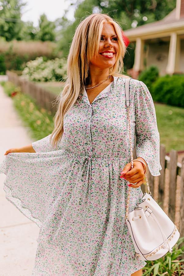 Headed Down Memory Lane Dress In Mint Curves Product Image