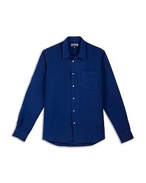 Mens Long-Sleeve Linen Shirt Product Image